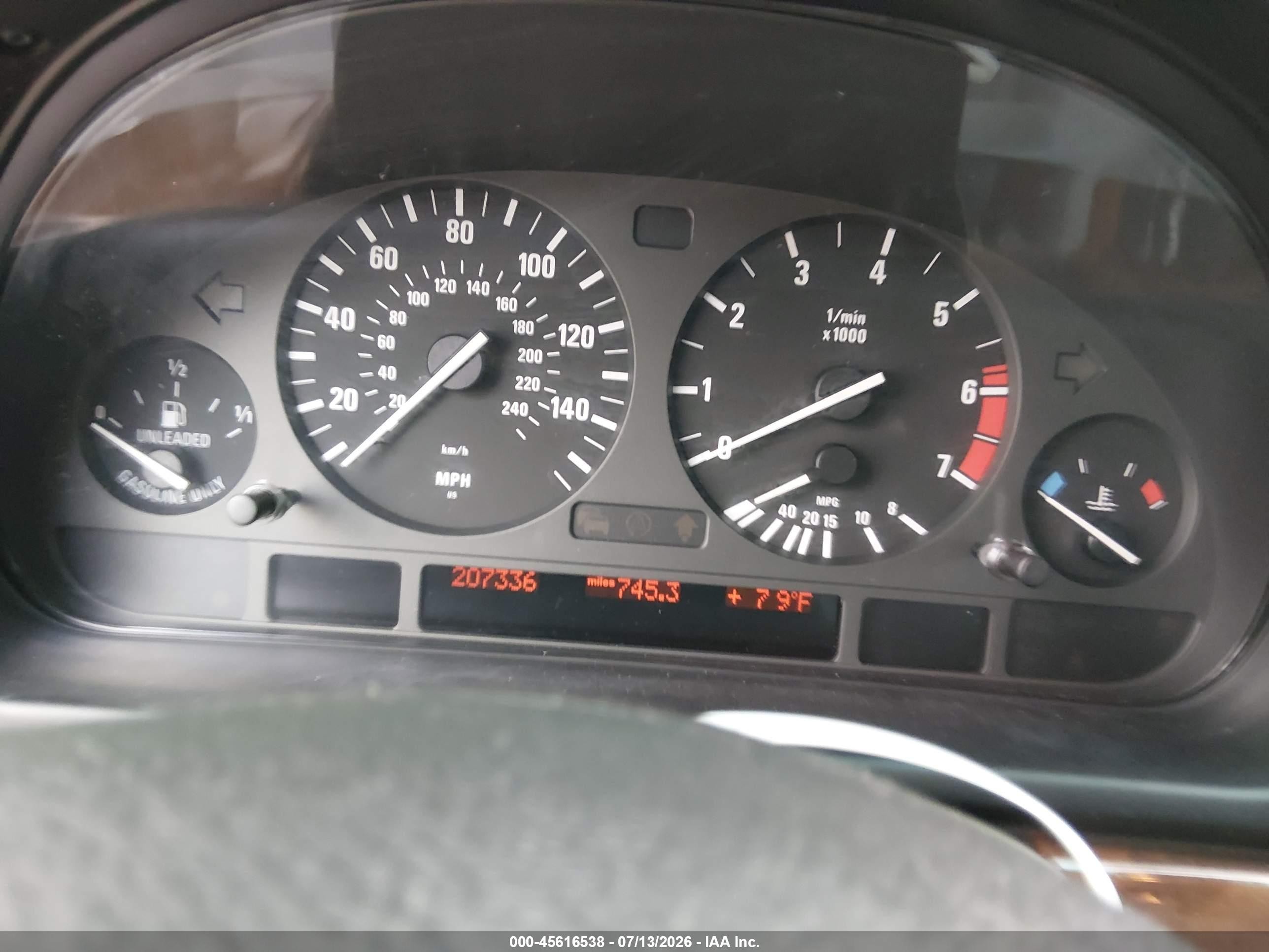 2001 Bmw 5 Series 540ia Синий vin: WBADN63441GM70171