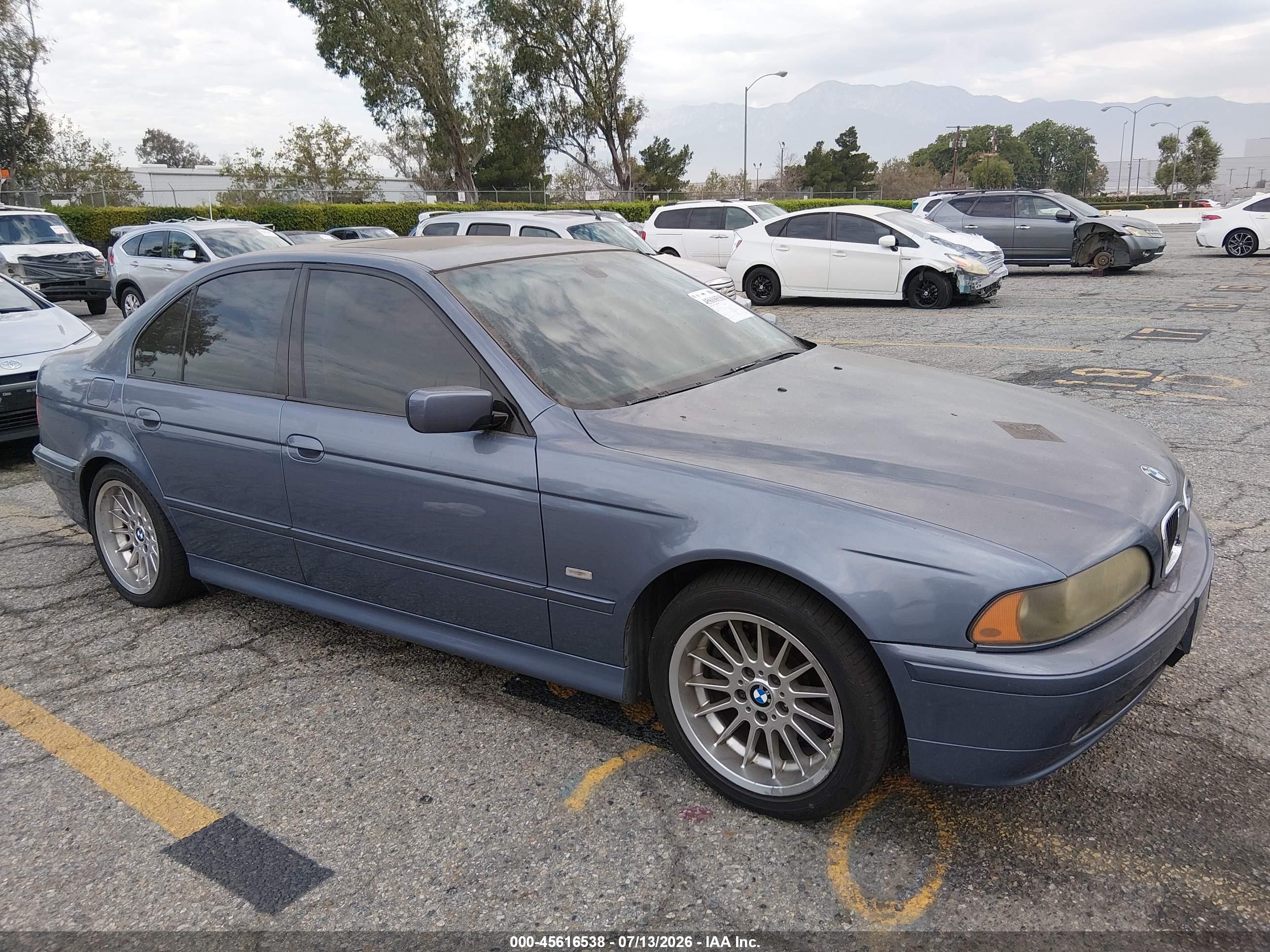 2001 Bmw 5 Series 540ia Синий vin: WBADN63441GM70171