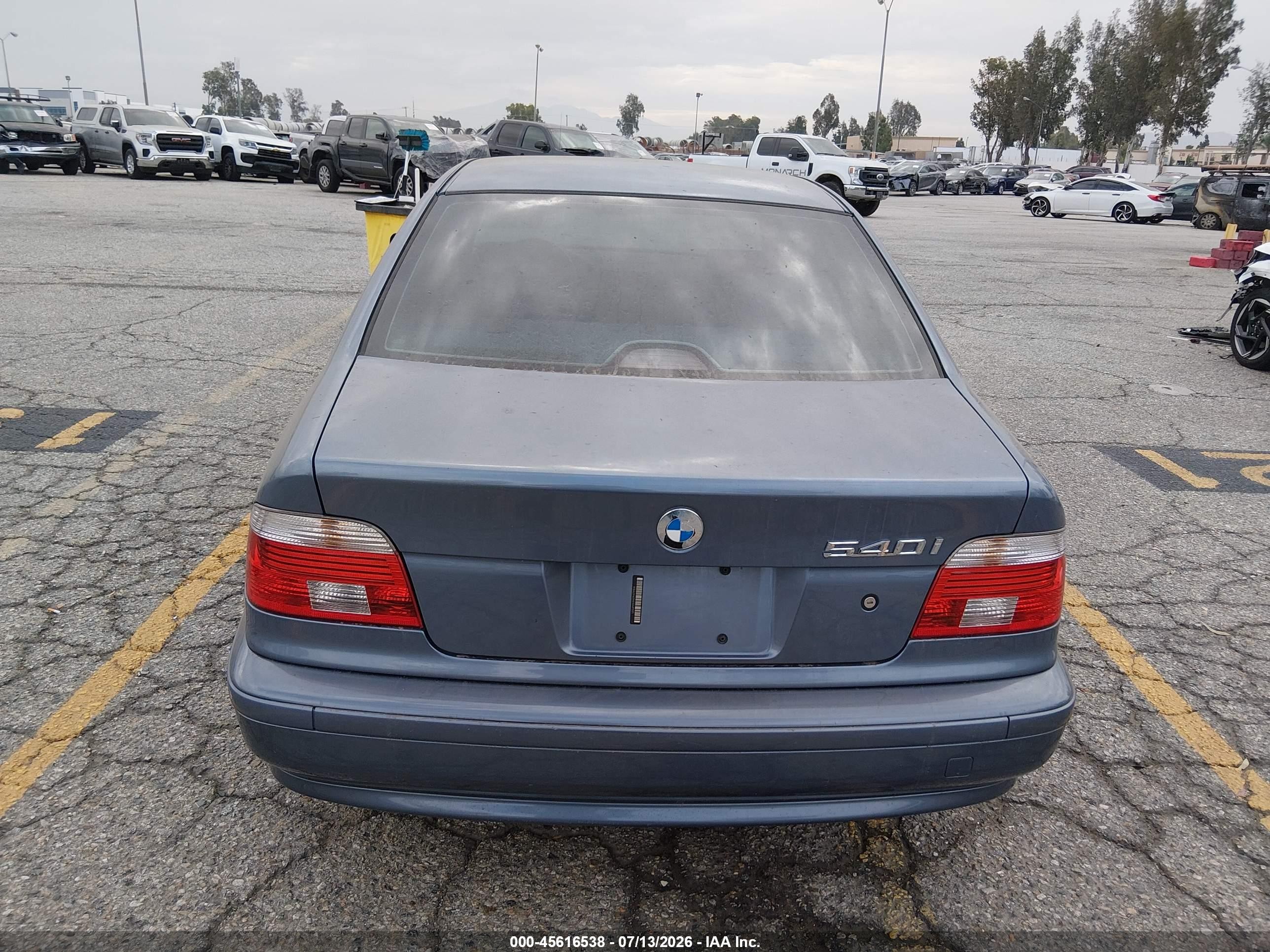 2001 Bmw 5 Series 540ia Синий vin: WBADN63441GM70171