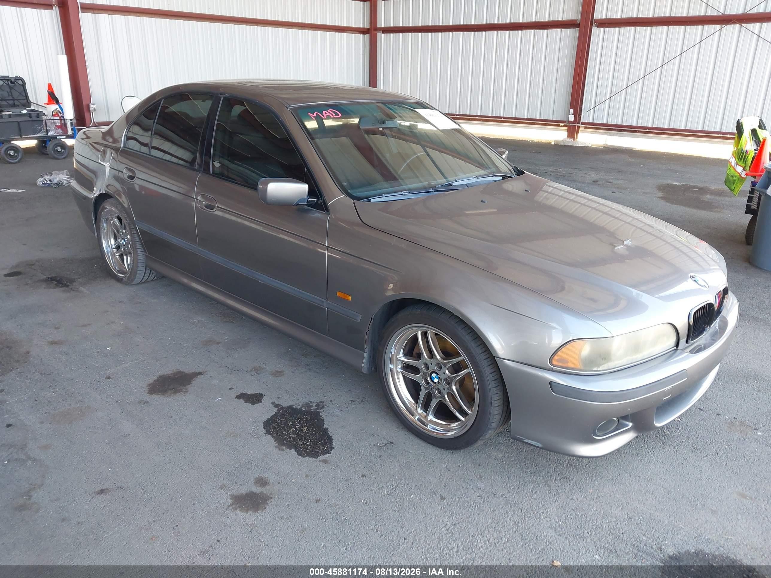 2003 Bmw 540ia Gray vin: WBADN63473GN89853