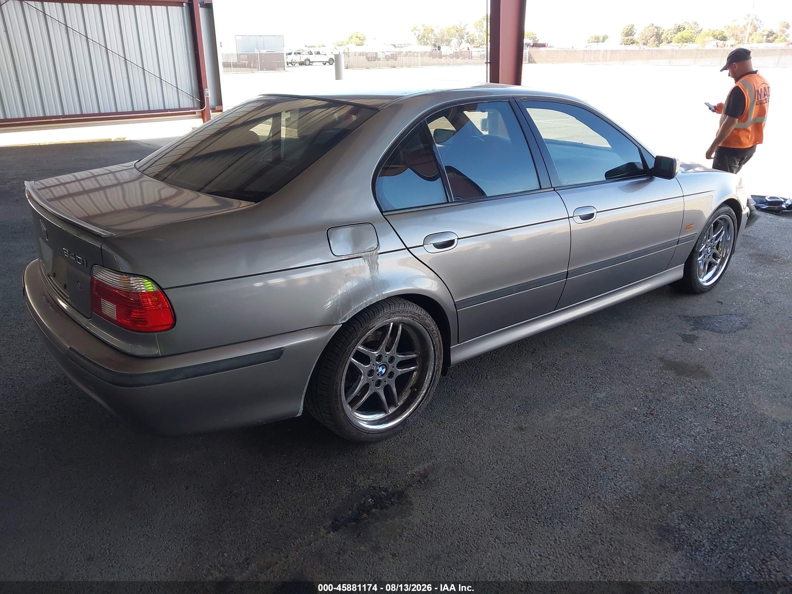 2003 Bmw 540ia Gray vin: WBADN63473GN89853