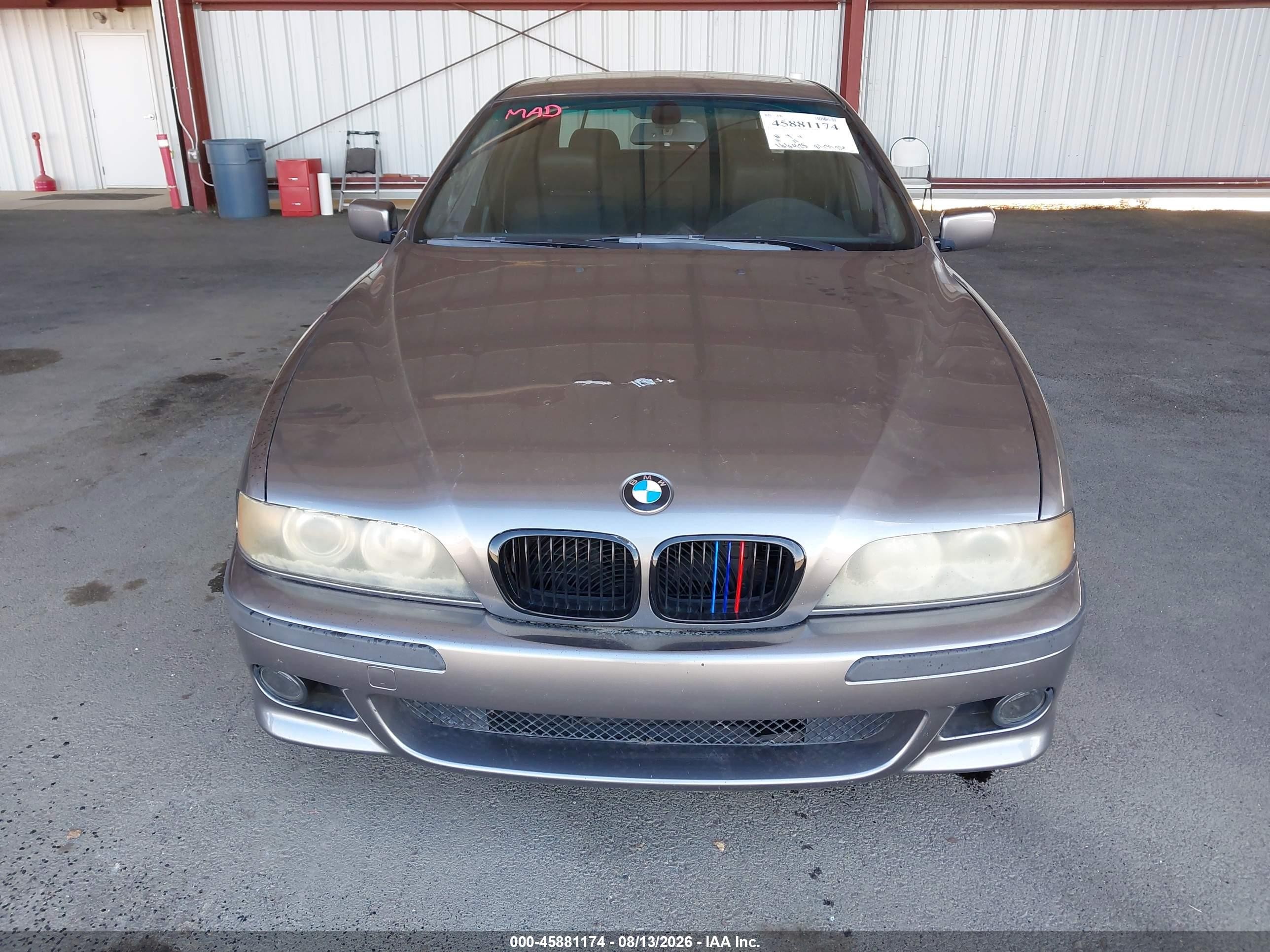 2003 Bmw 540ia Gray vin: WBADN63473GN89853