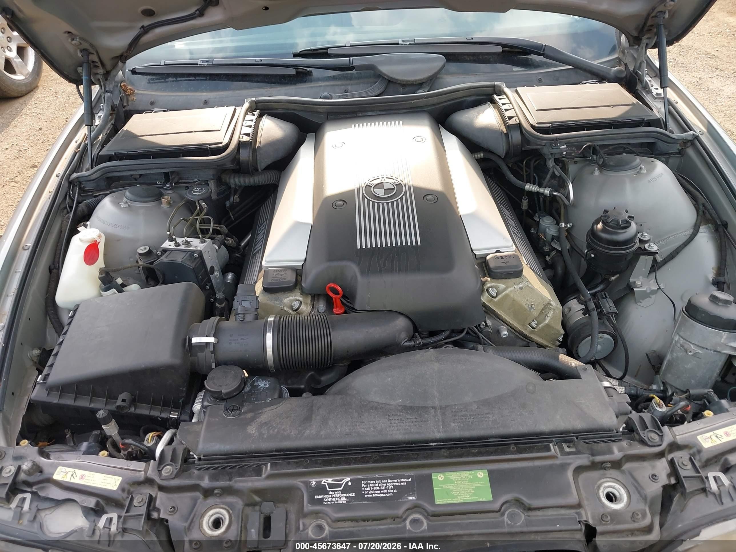 2003 Bmw 5 Series 540ia Gray vin: WBADN63493GS56909