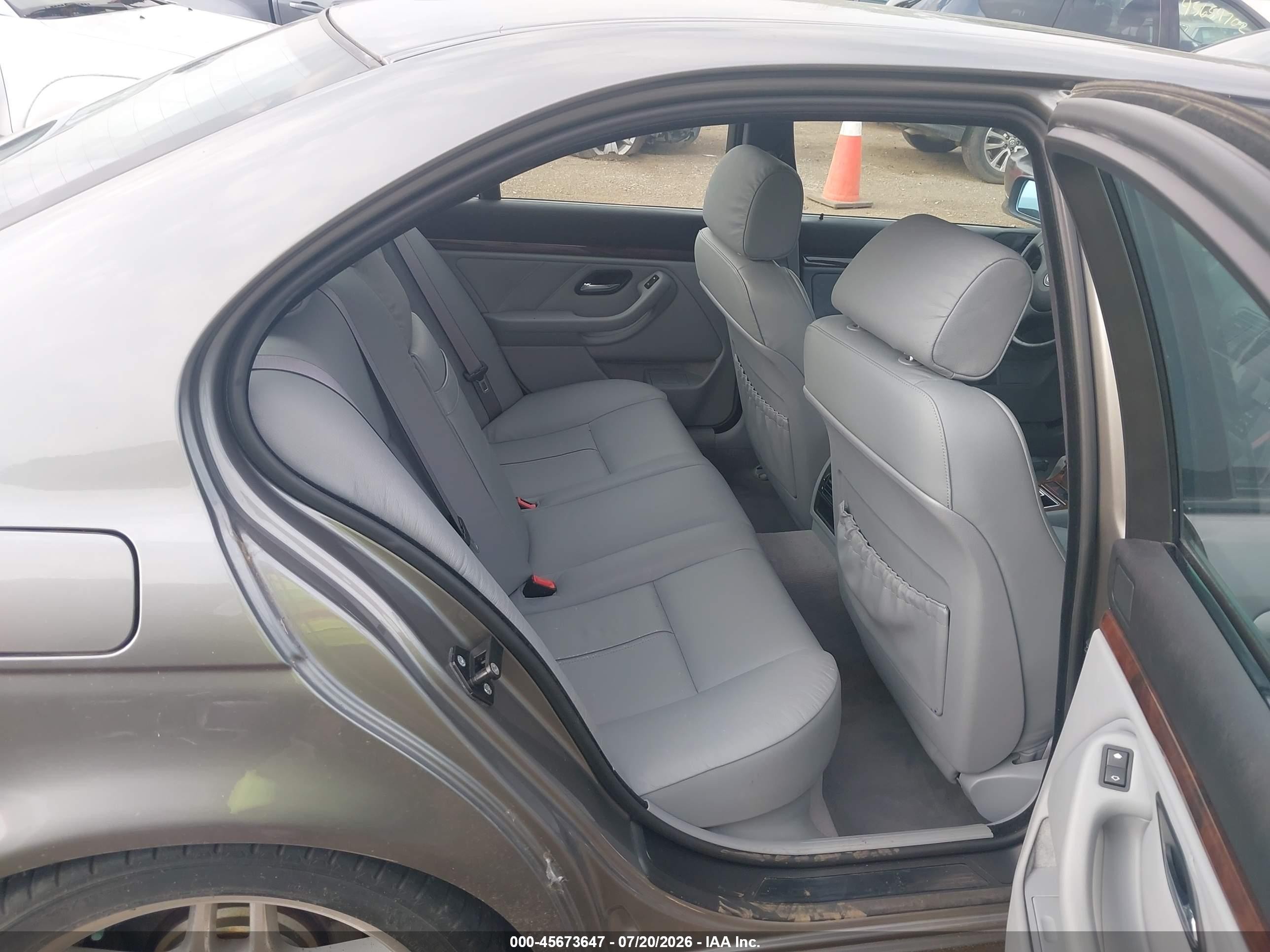 2003 Bmw 5 Series 540ia Gray vin: WBADN63493GS56909