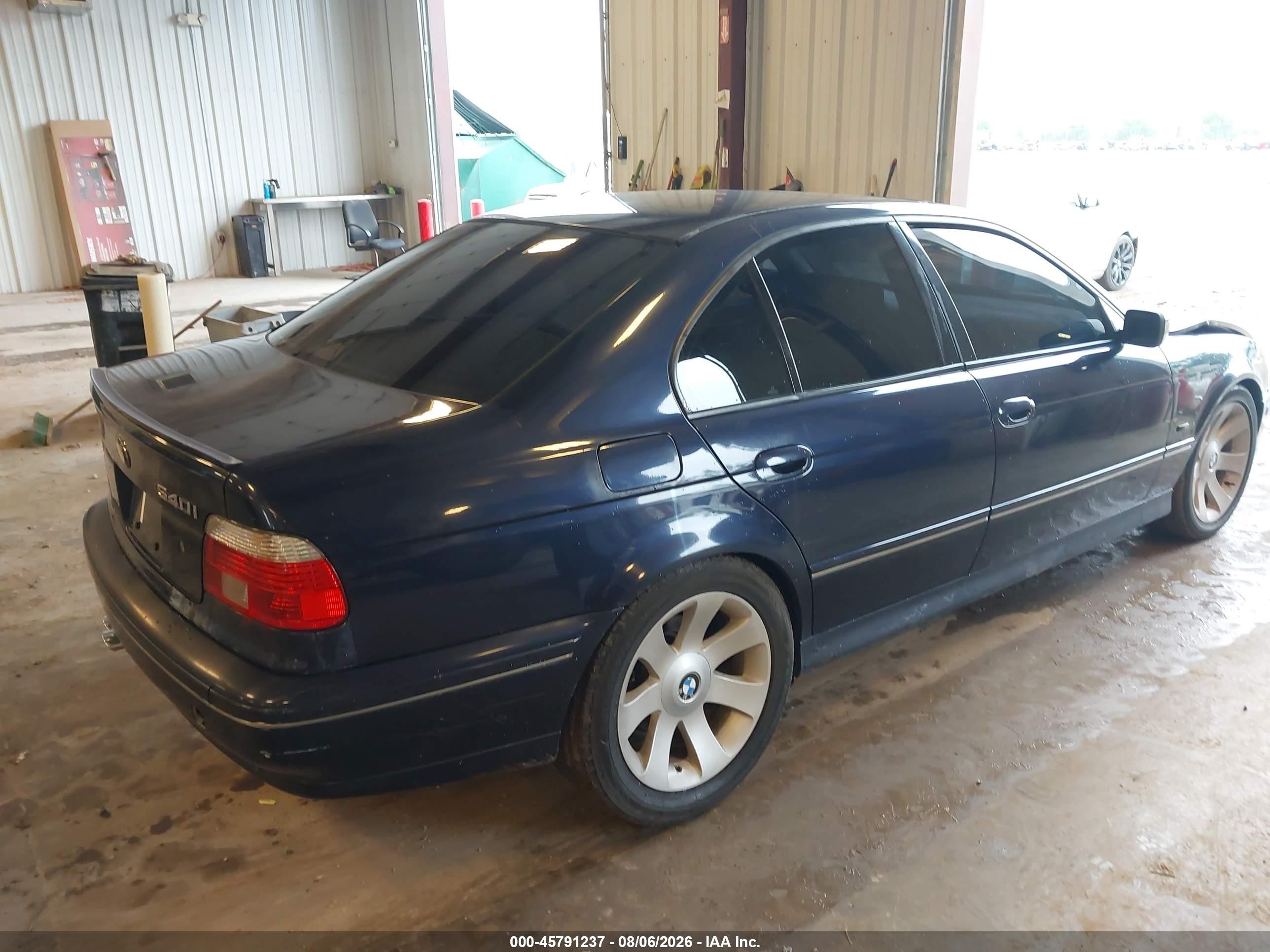 2001 Bmw 540ia Синий vin: WBADN634X1GM72149