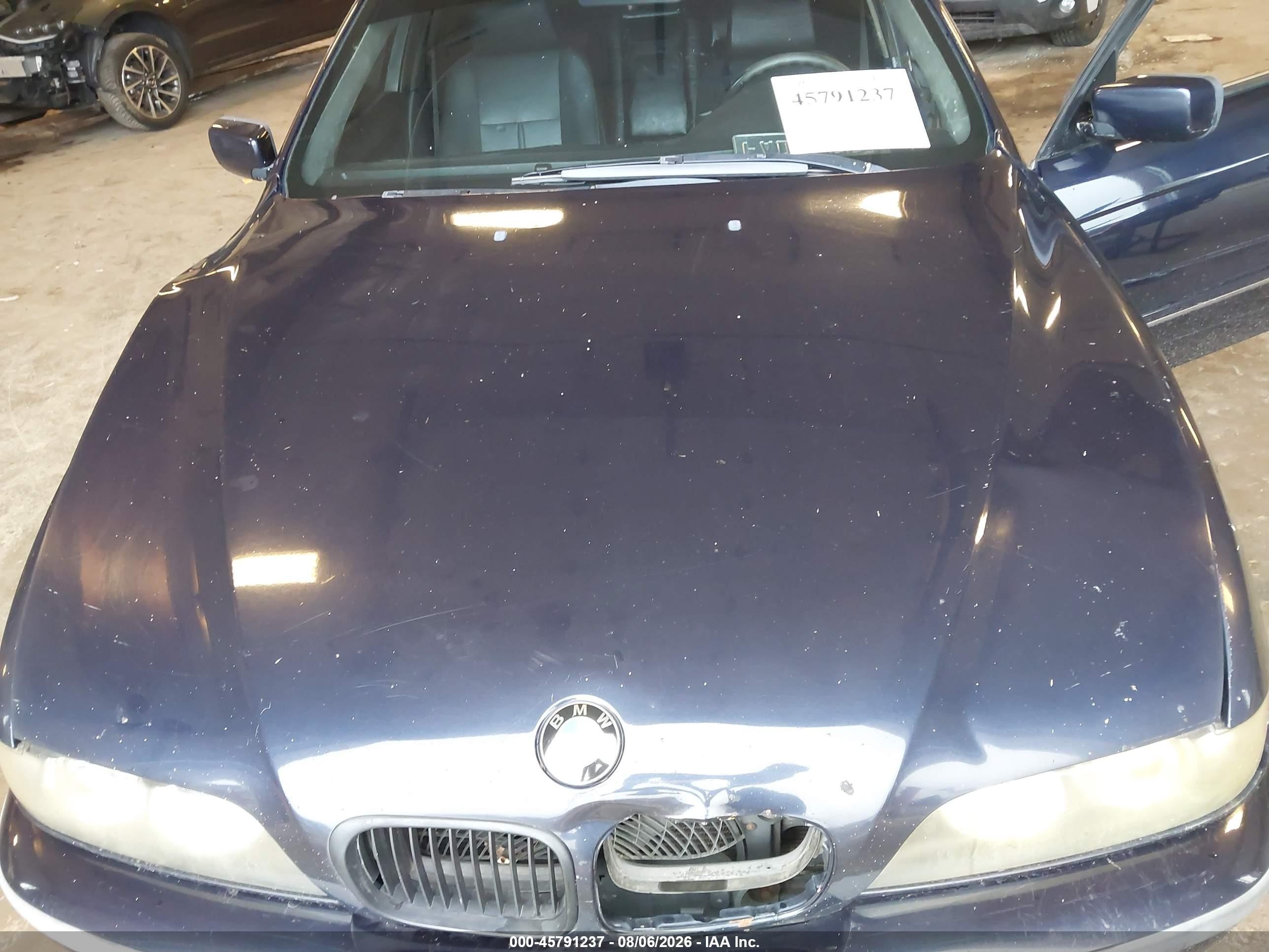 2001 Bmw 540ia Синий vin: WBADN634X1GM72149
