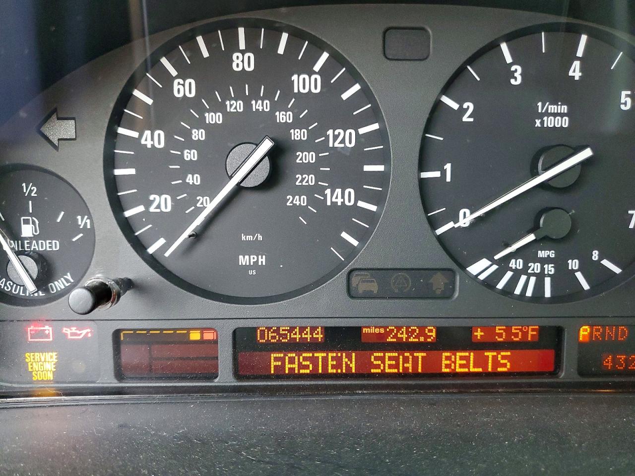2003 Bmw 540 I Automatic Gray vin: WBADN634X3GN88129