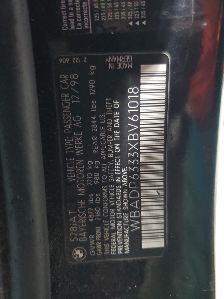 1999 Bmw 528 It Automatic Black vin: WBADP6333XBV61018