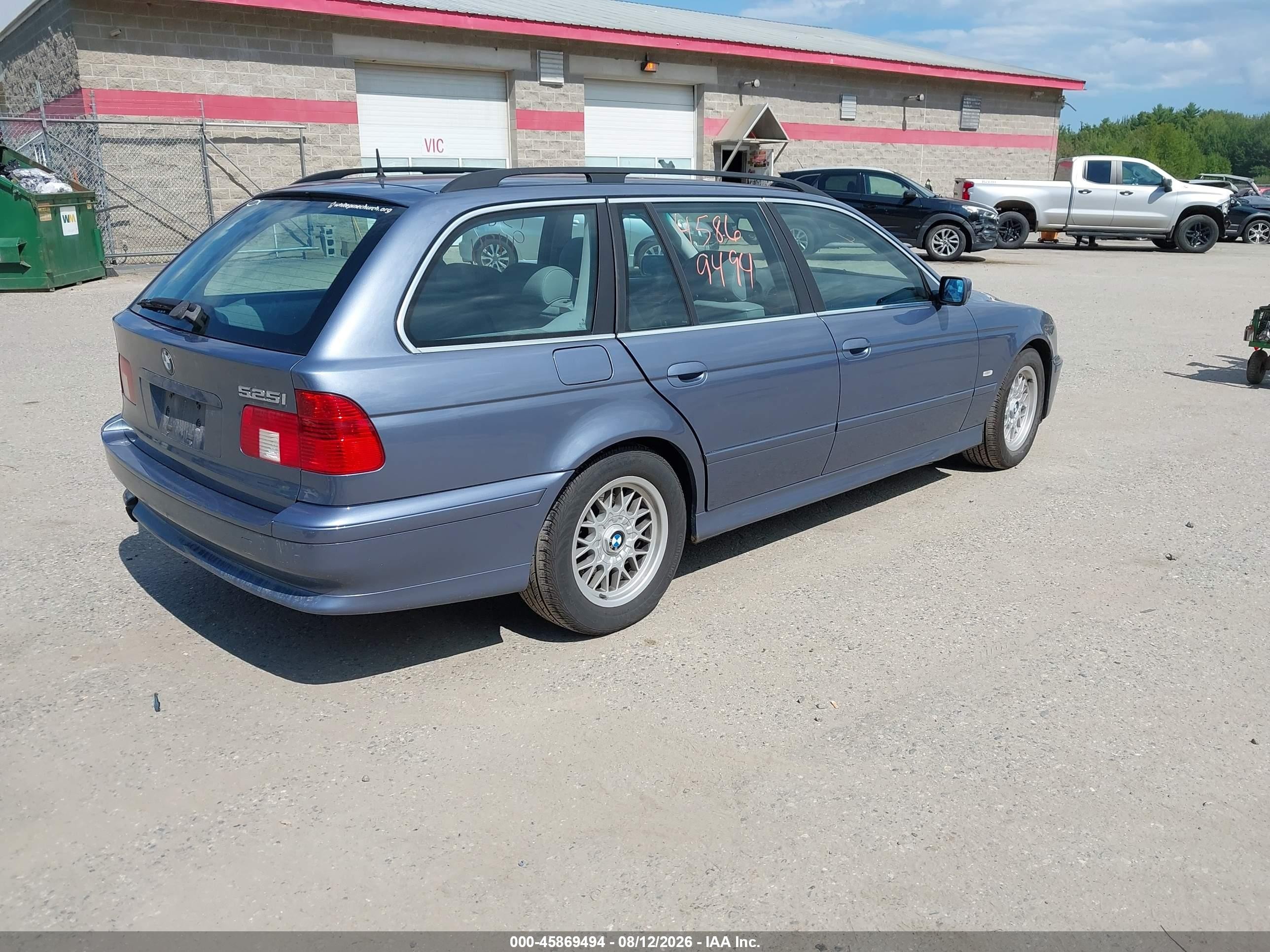2001 Bmw 525ia   Синий vin: WBADS43421GD85121