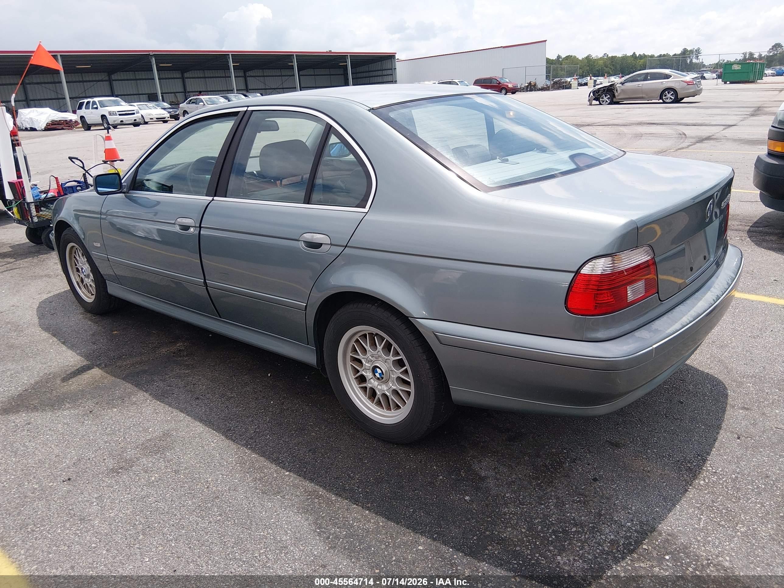 2002 Bmw 5 Series 525i Teal vin: WBADT33422GF42476