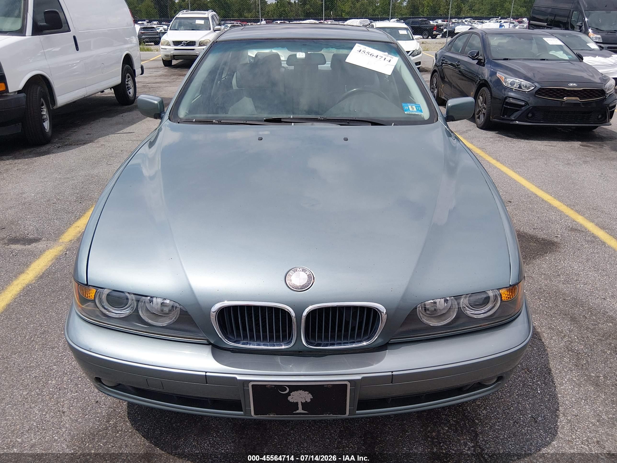 2002 Bmw 5 Series 525i Teal vin: WBADT33422GF42476
