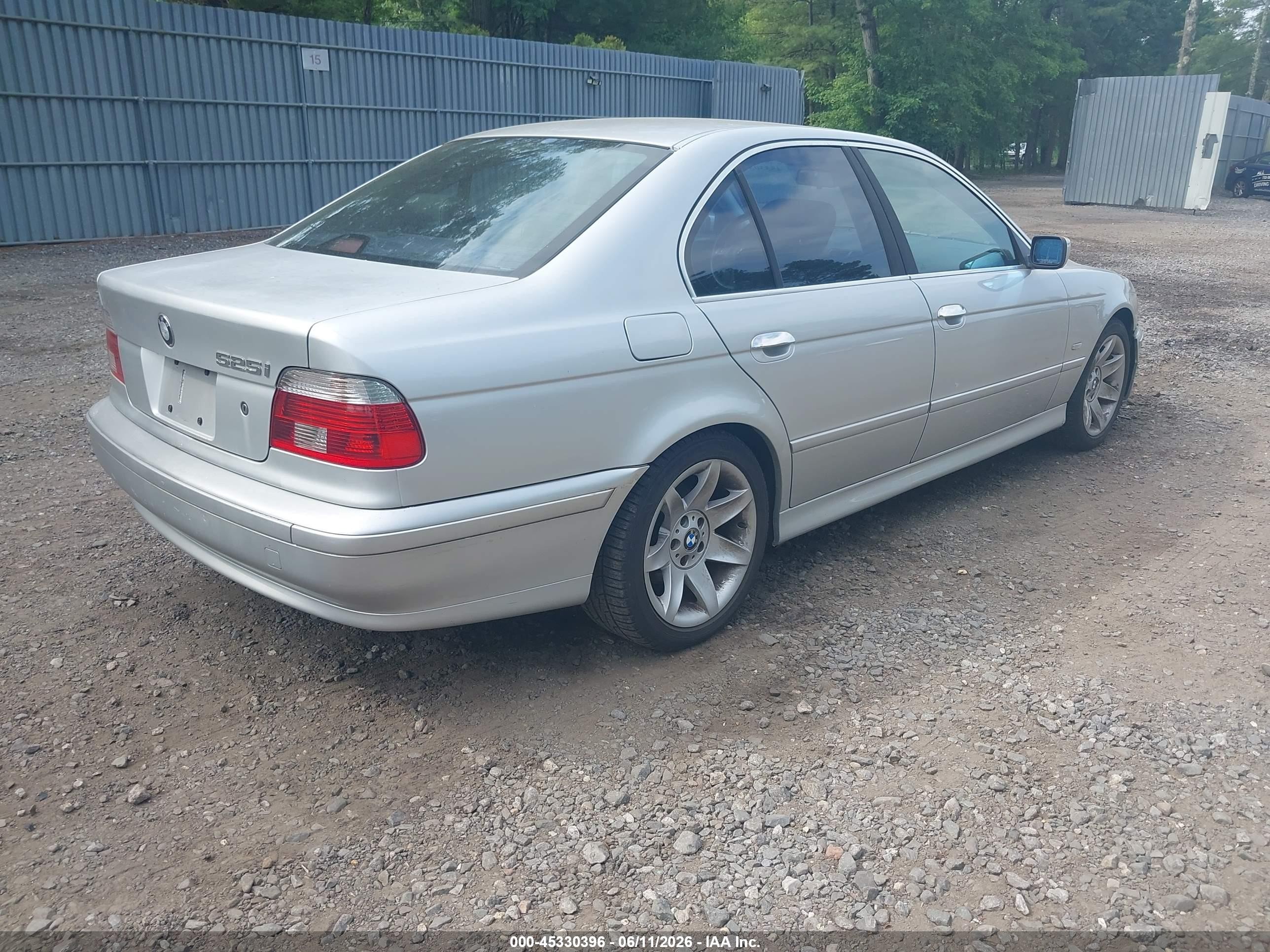2002 Bmw 525i   Silver vin: WBADT33422GF42610