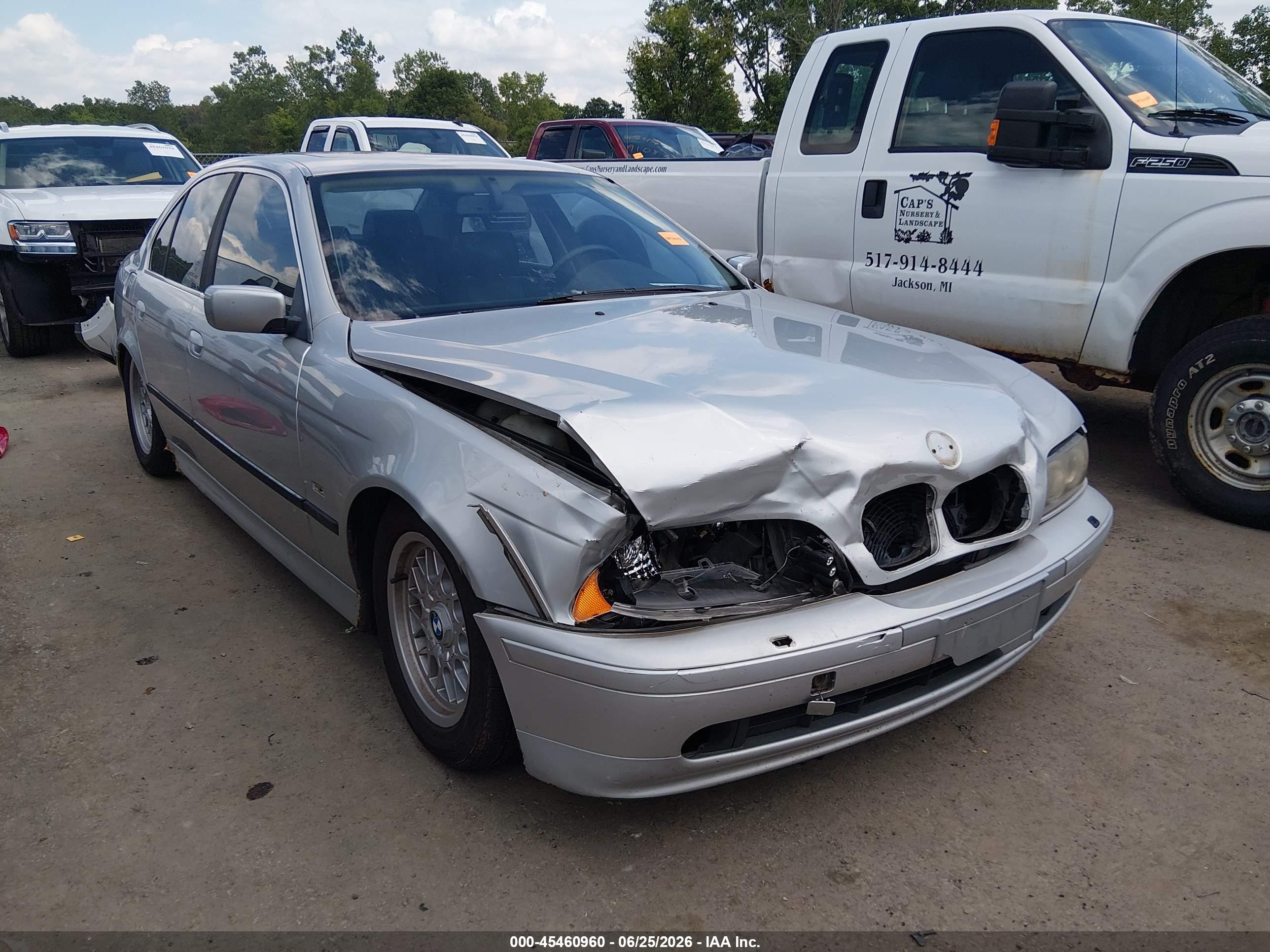 2001 Bmw 525i   Silver vin: WBADT334X1GF41266