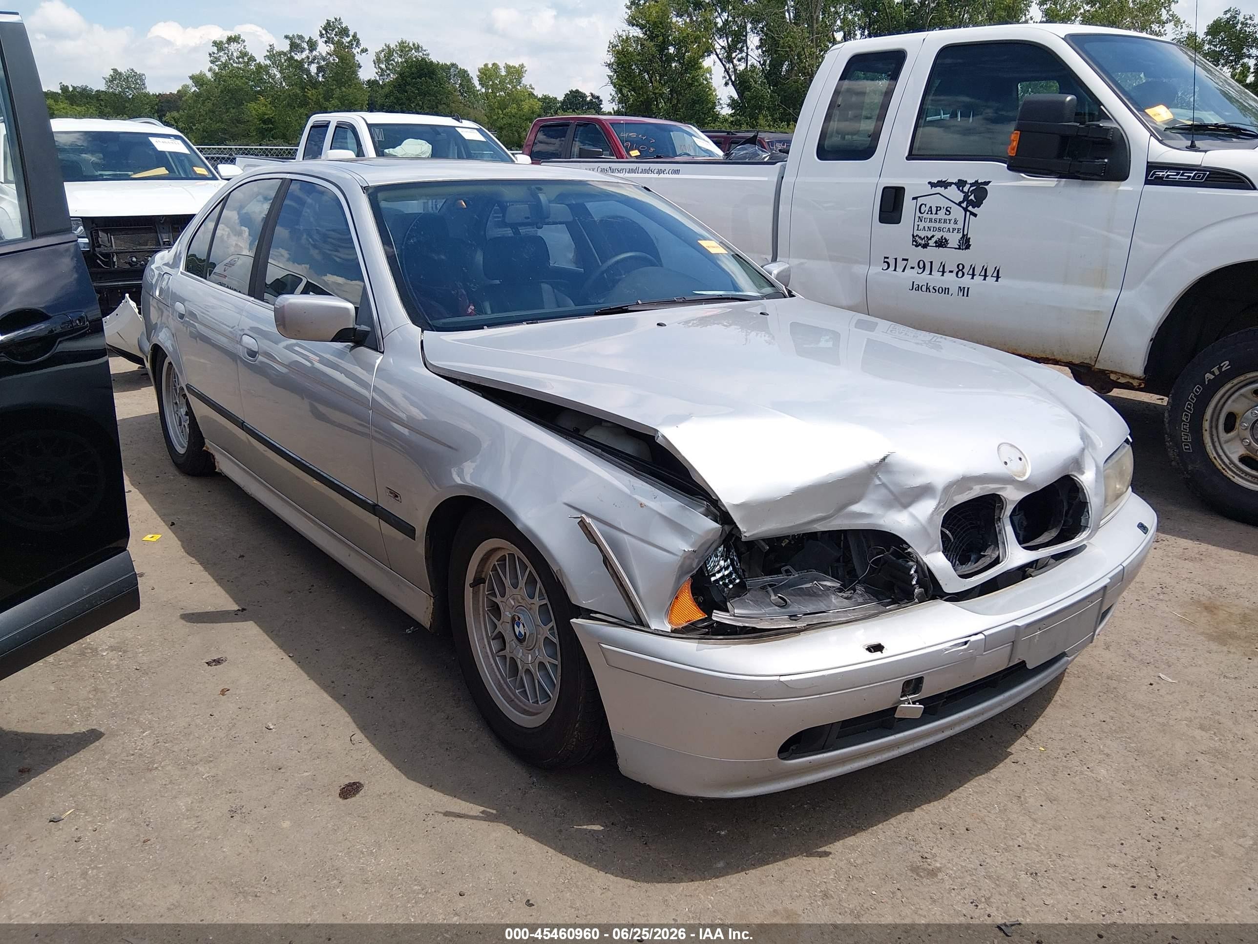 2001 Bmw 525i   Silver vin: WBADT334X1GF41266