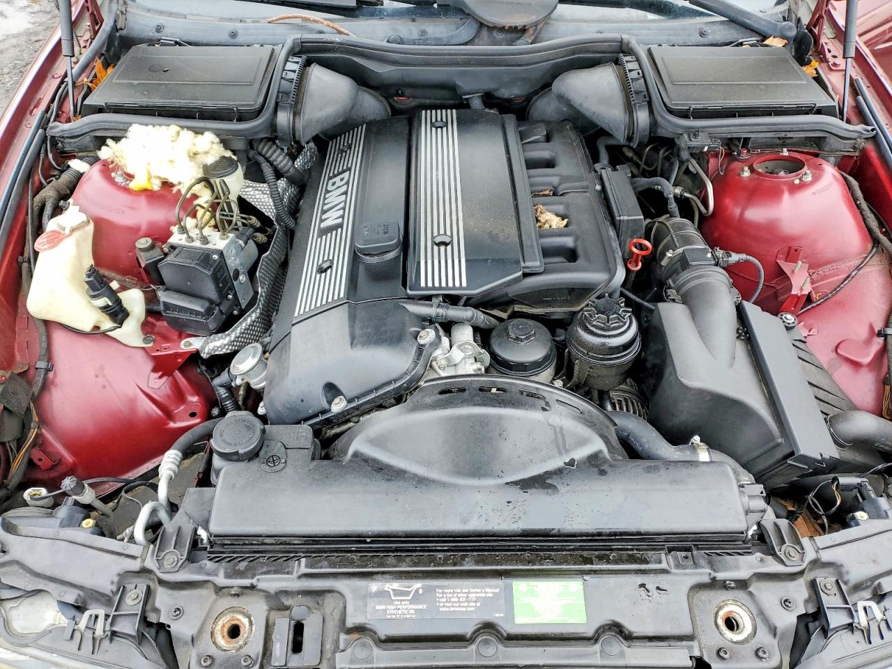 2001 Bmw 525 I Automatic Burgundy vin: WBADT43401GF55912
