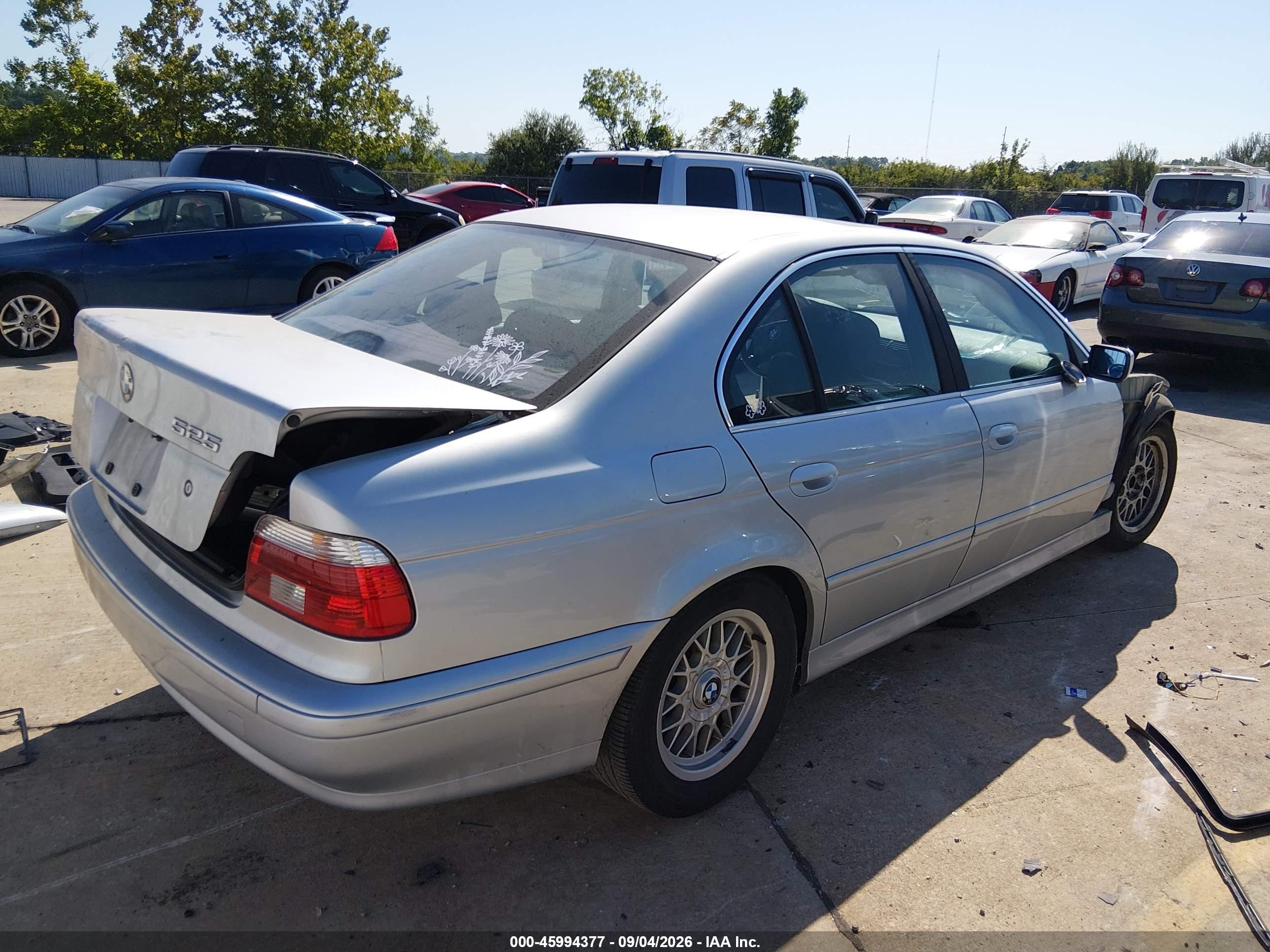 2002 Bmw 525ia   Silver vin: WBADT43422GZ95080