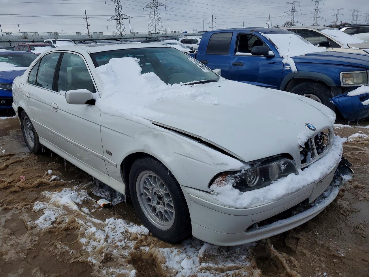 2001 Bmw 525i White vin: WBADT43431GF56360