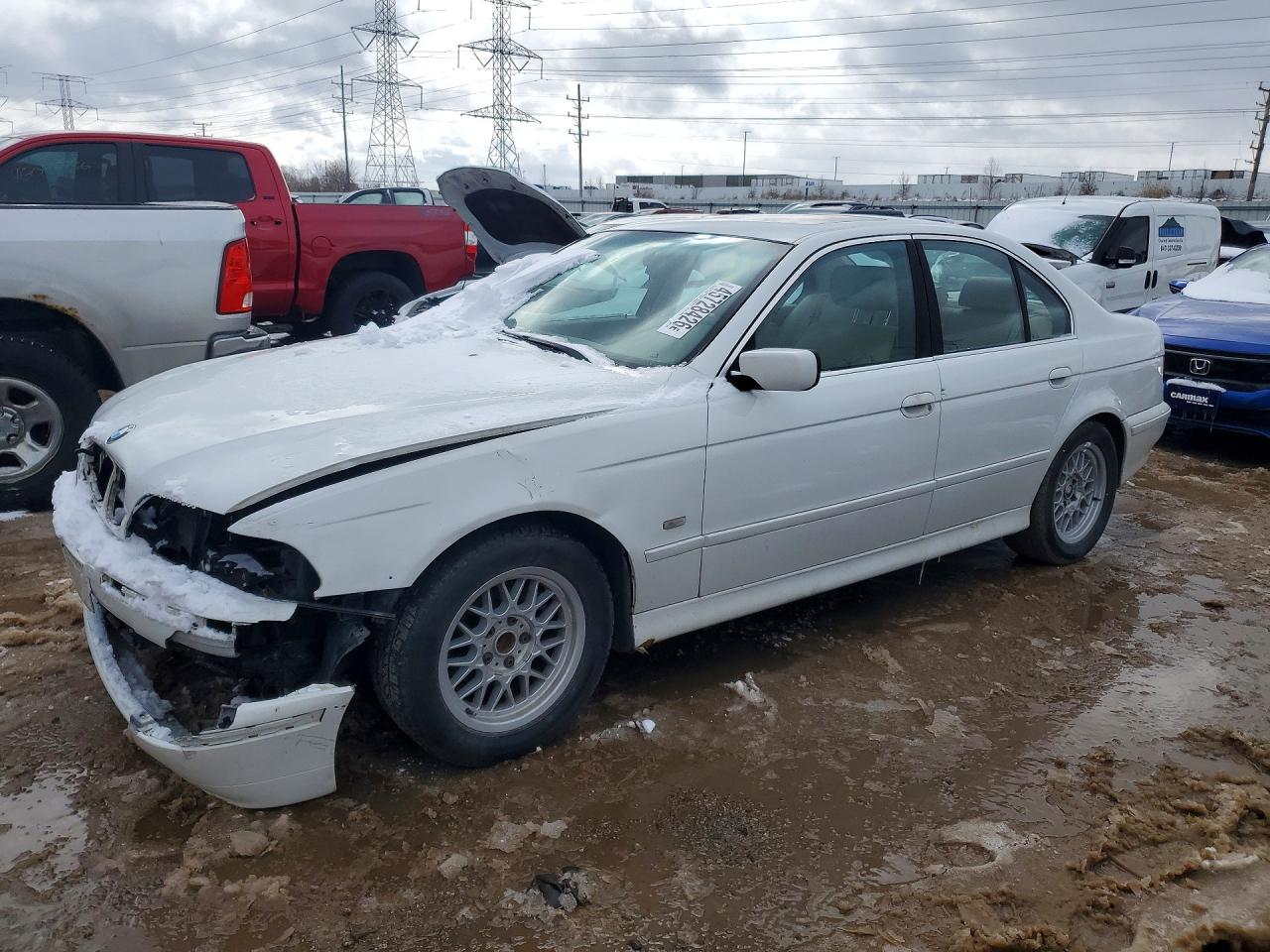 2001 Bmw 525i White vin: WBADT43431GF56360