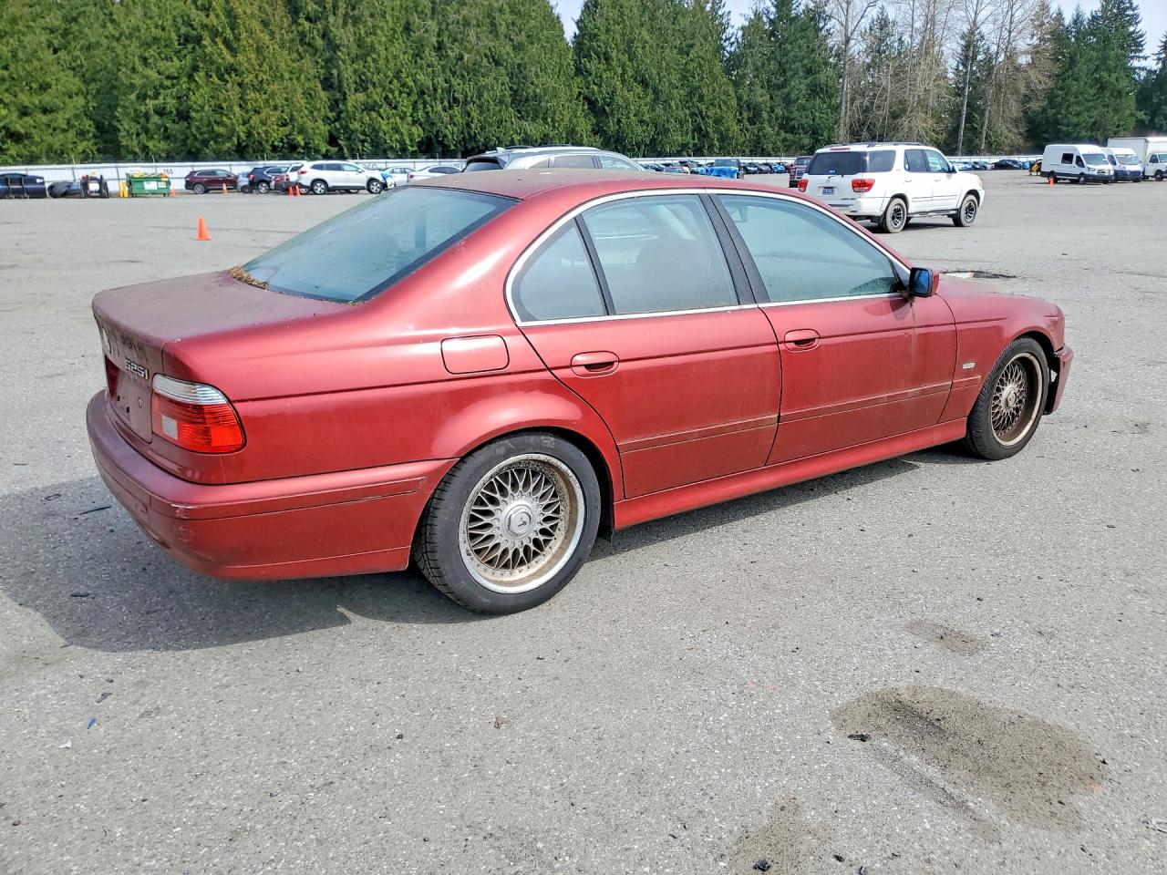 2001 Bmw 525 I Automatic Red vin: WBADT43431GX20140