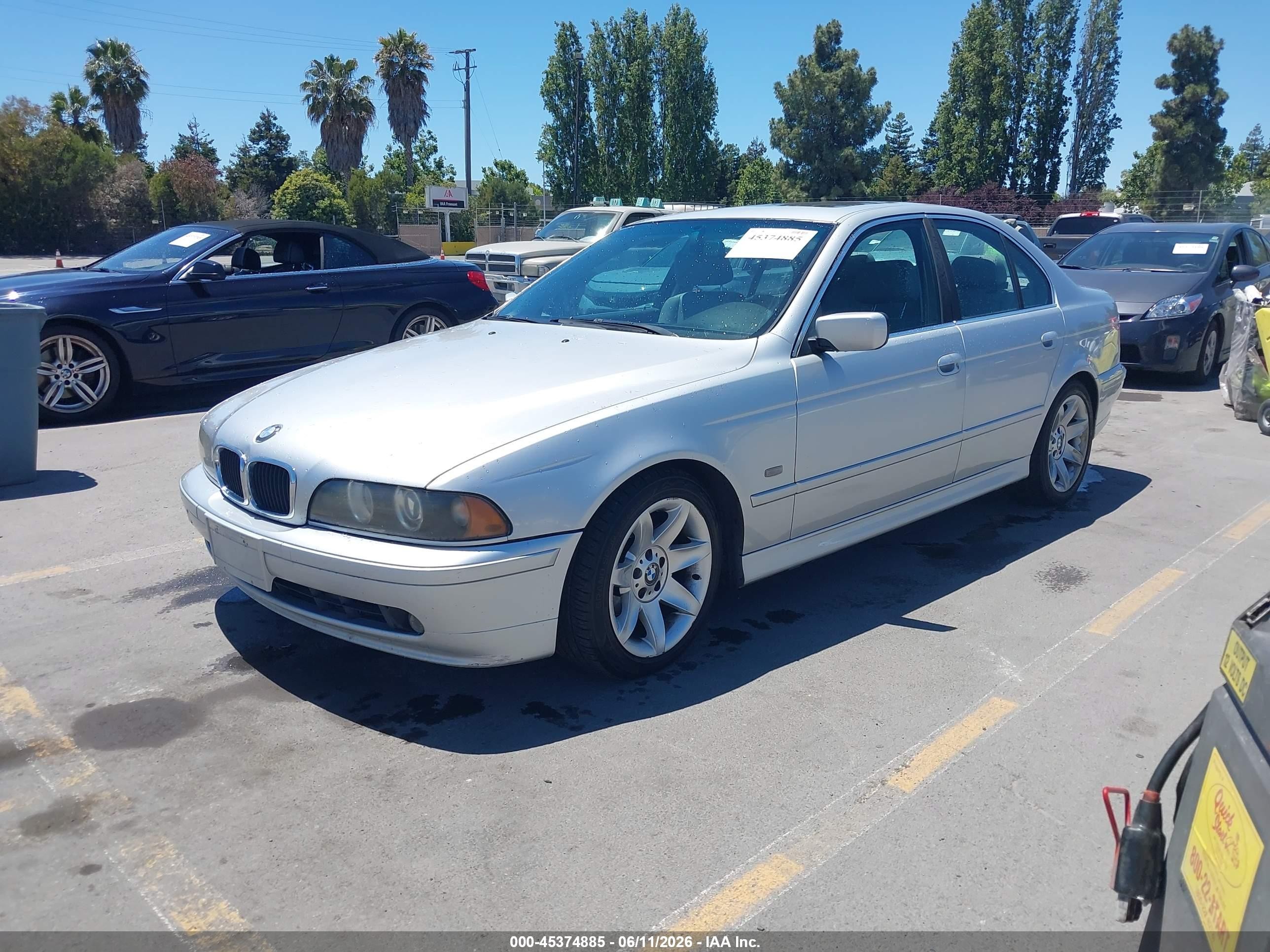 2002 Bmw 5 Series 525ia Silver vin: WBADT43432GY40750
