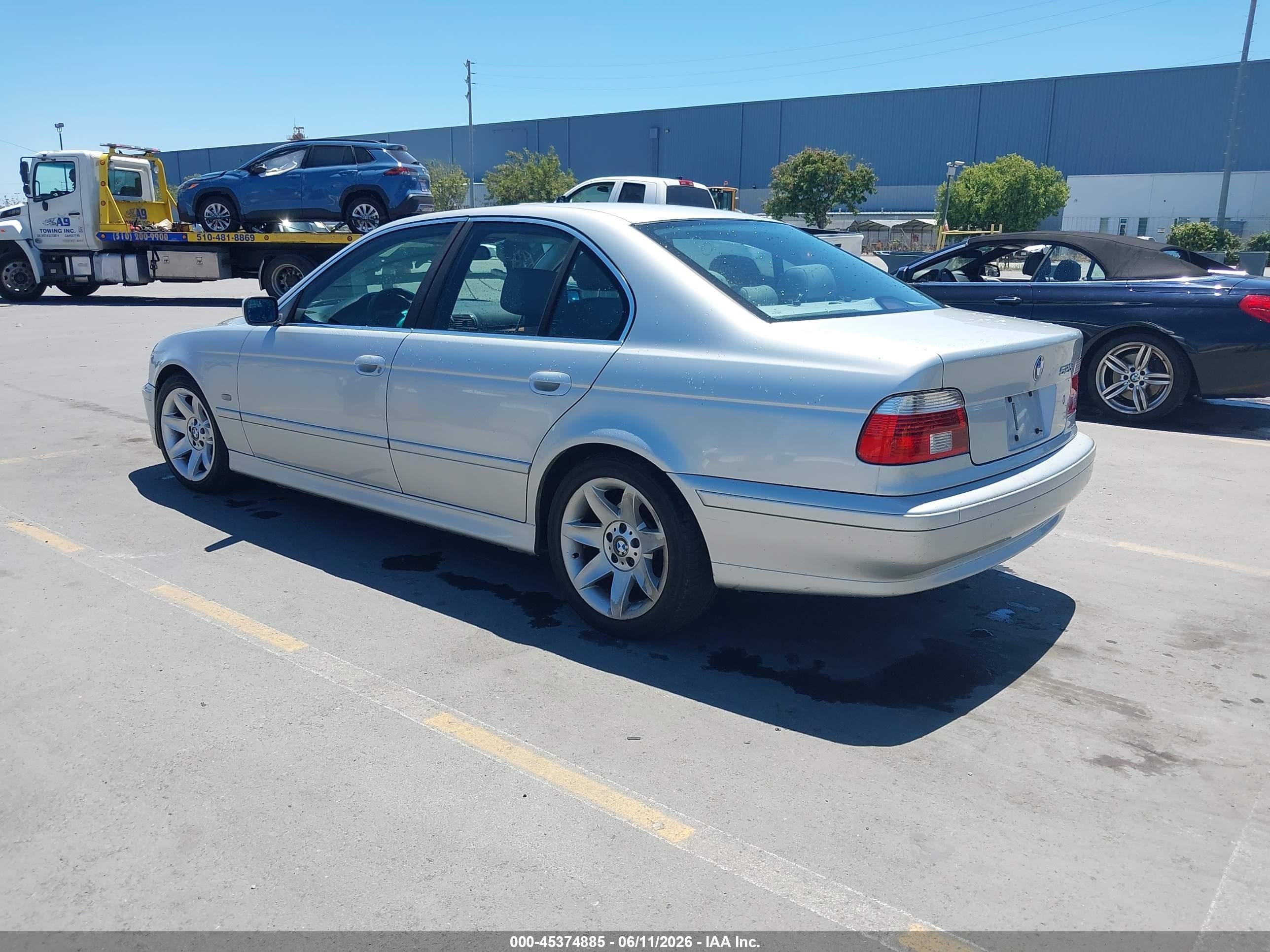 2002 Bmw 5 Series 525ia Silver vin: WBADT43432GY40750
