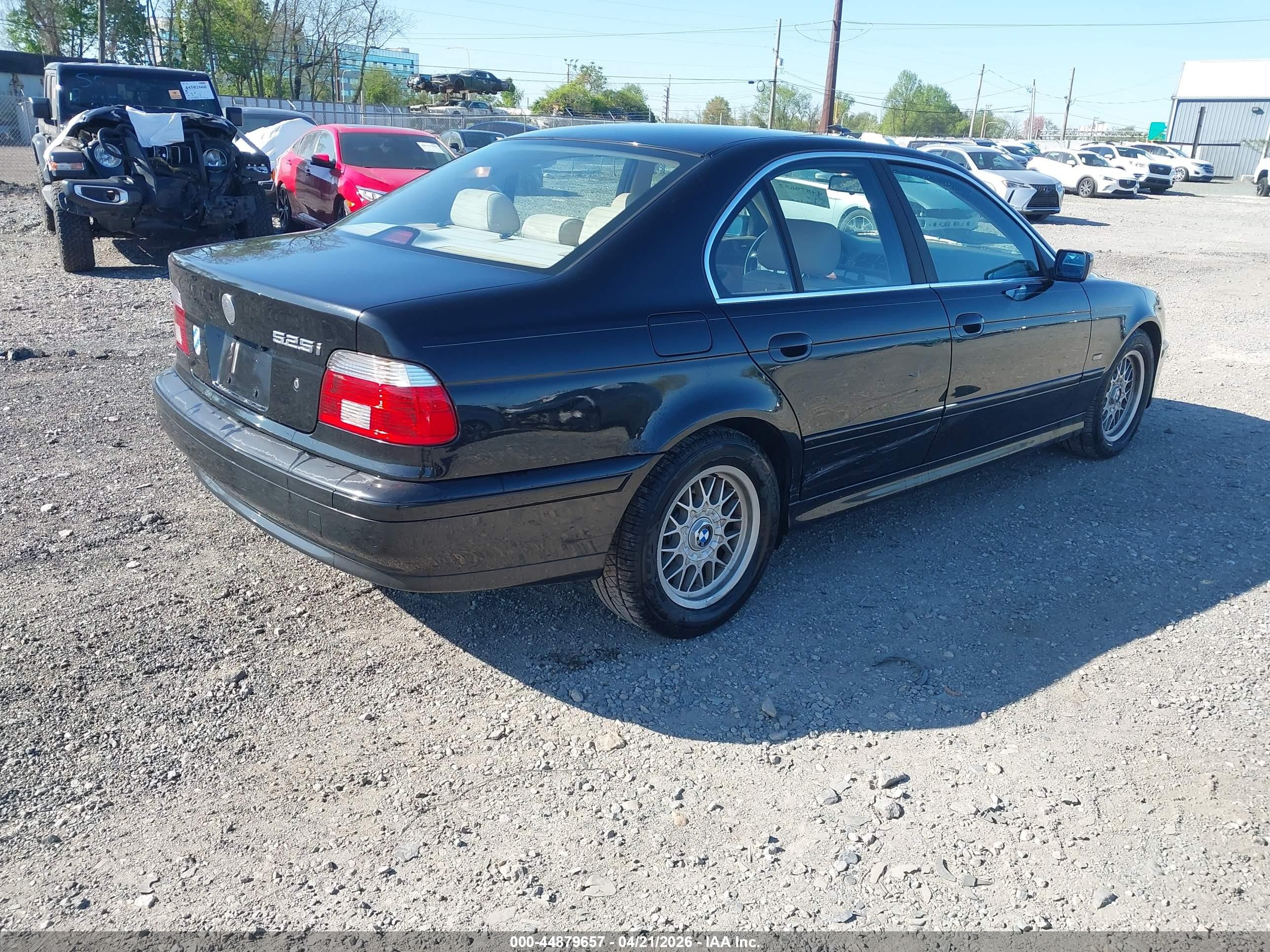 2002 Bmw 525ia Black vin: WBADT43442GY42507