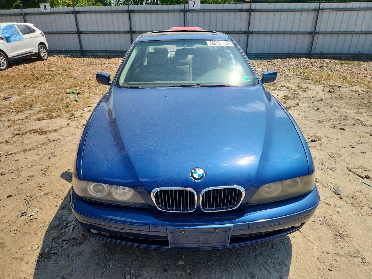 2001 Bmw 525 I Automatic Синий vin: WBADT43451GF58515