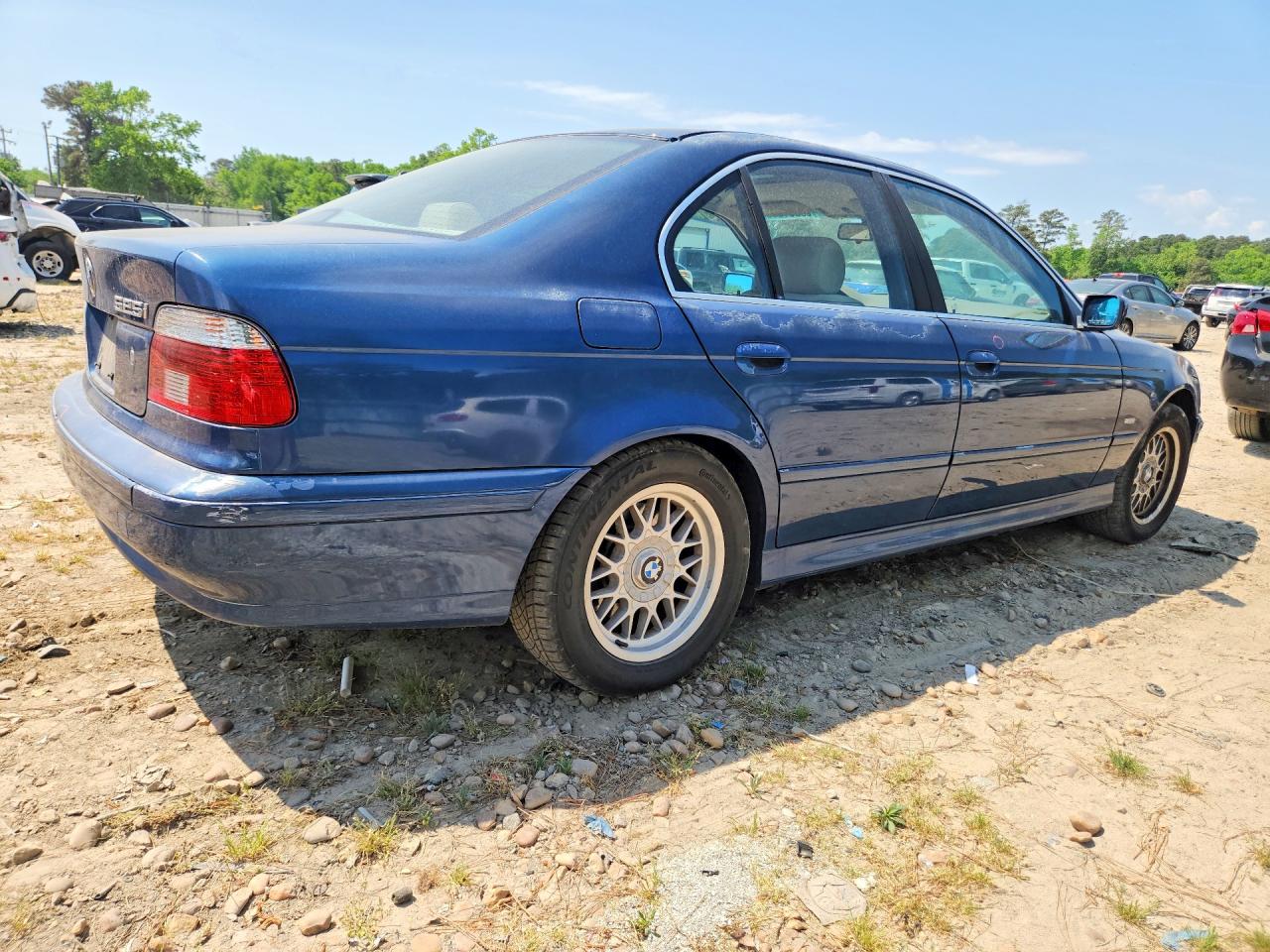 2001 Bmw 525 I Automatic Синий vin: WBADT43451GF58515