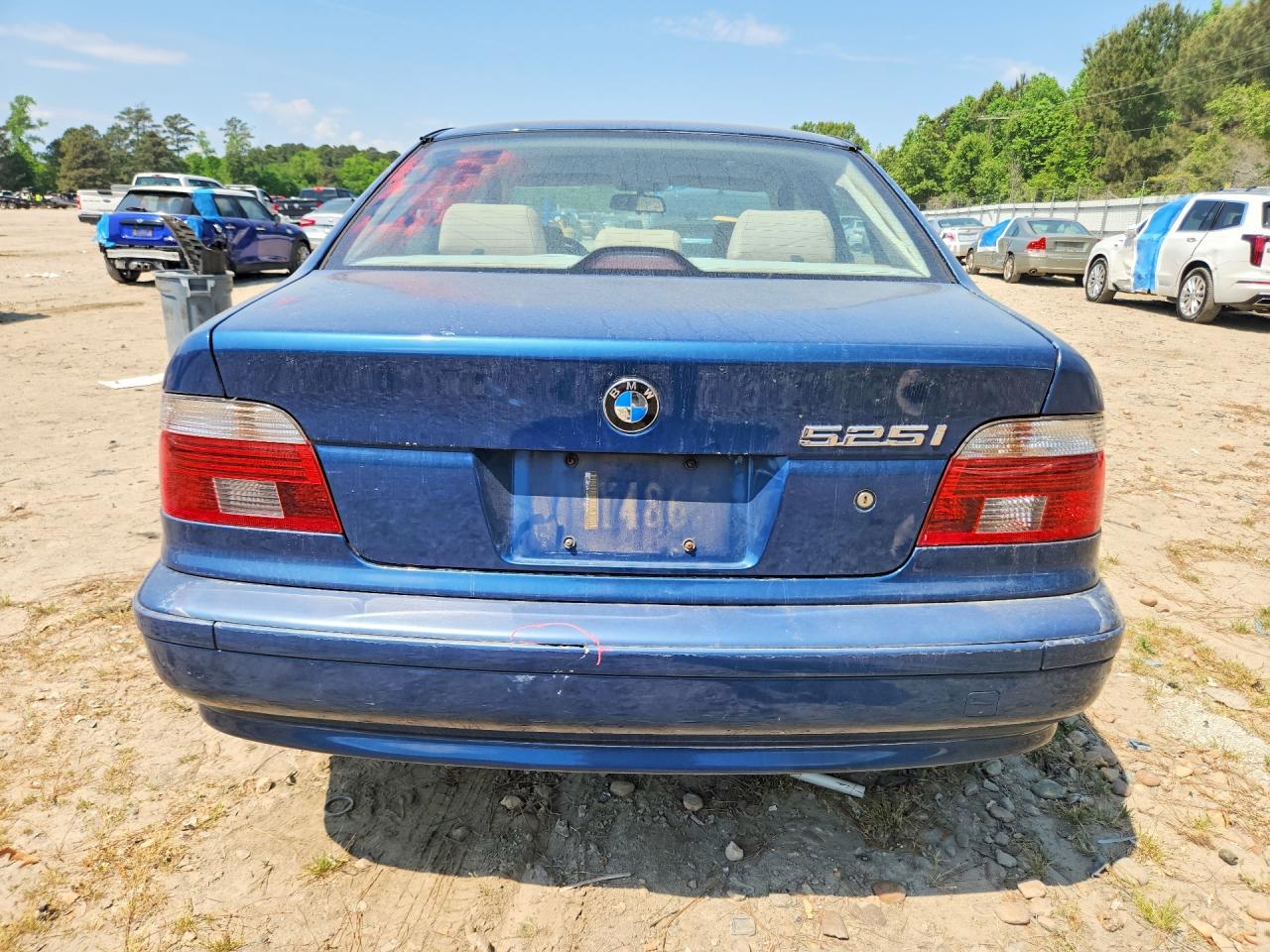 2001 Bmw 525 I Automatic Синий vin: WBADT43451GF58515
