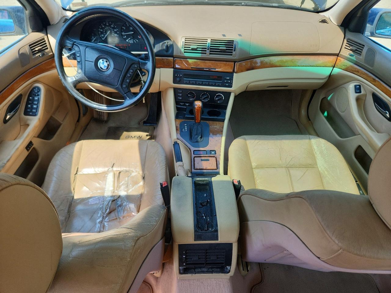 2001 Bmw 525 I Automatic Синий vin: WBADT43451GF58515