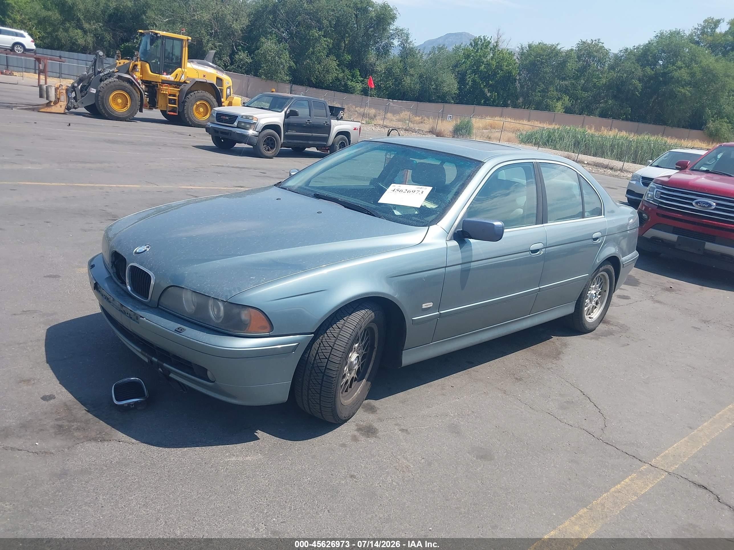 2002 Bmw 5 Series 525ia Green vin: WBADT43462GY40970