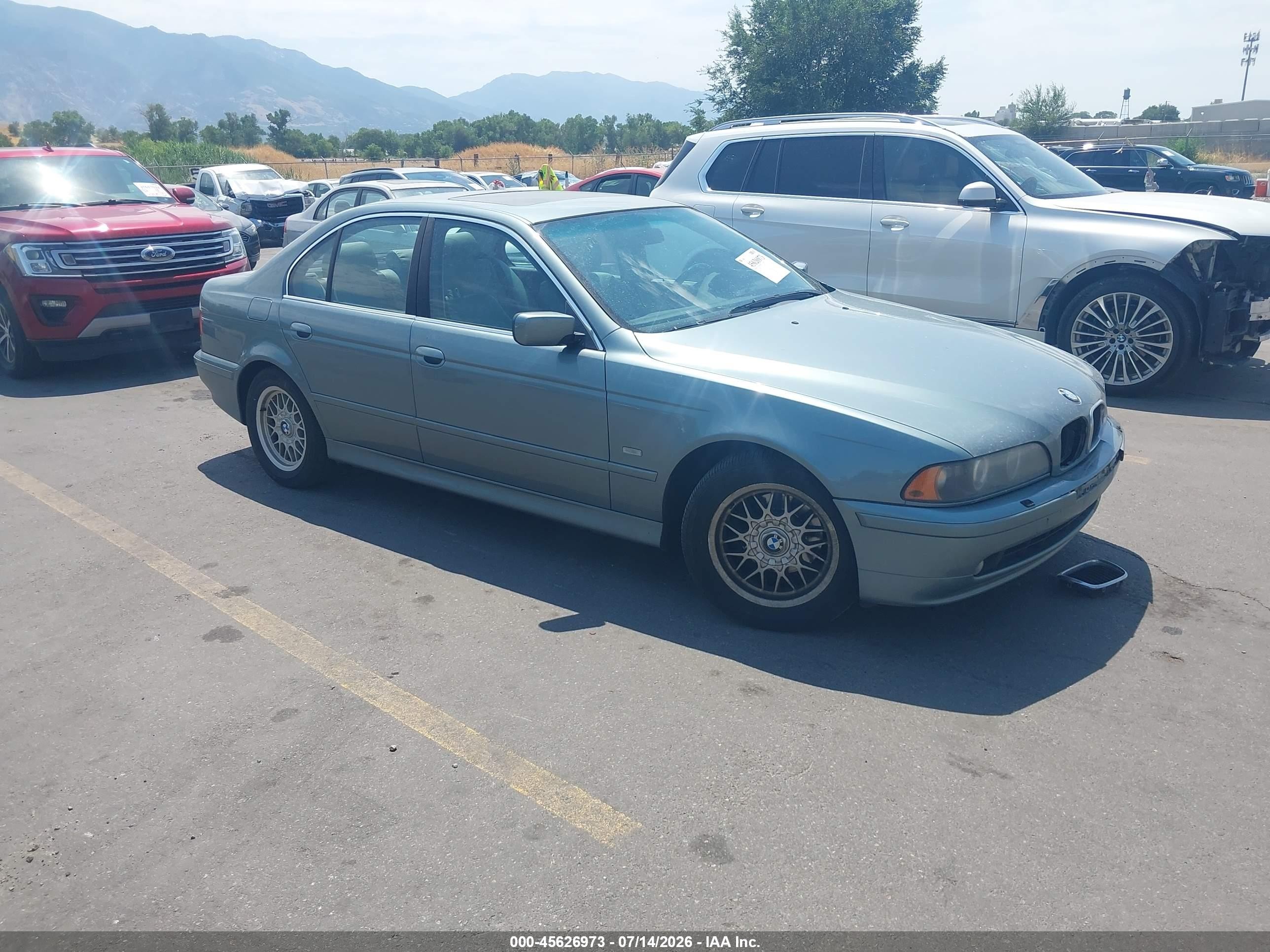 2002 Bmw 5 Series 525ia Green vin: WBADT43462GY40970