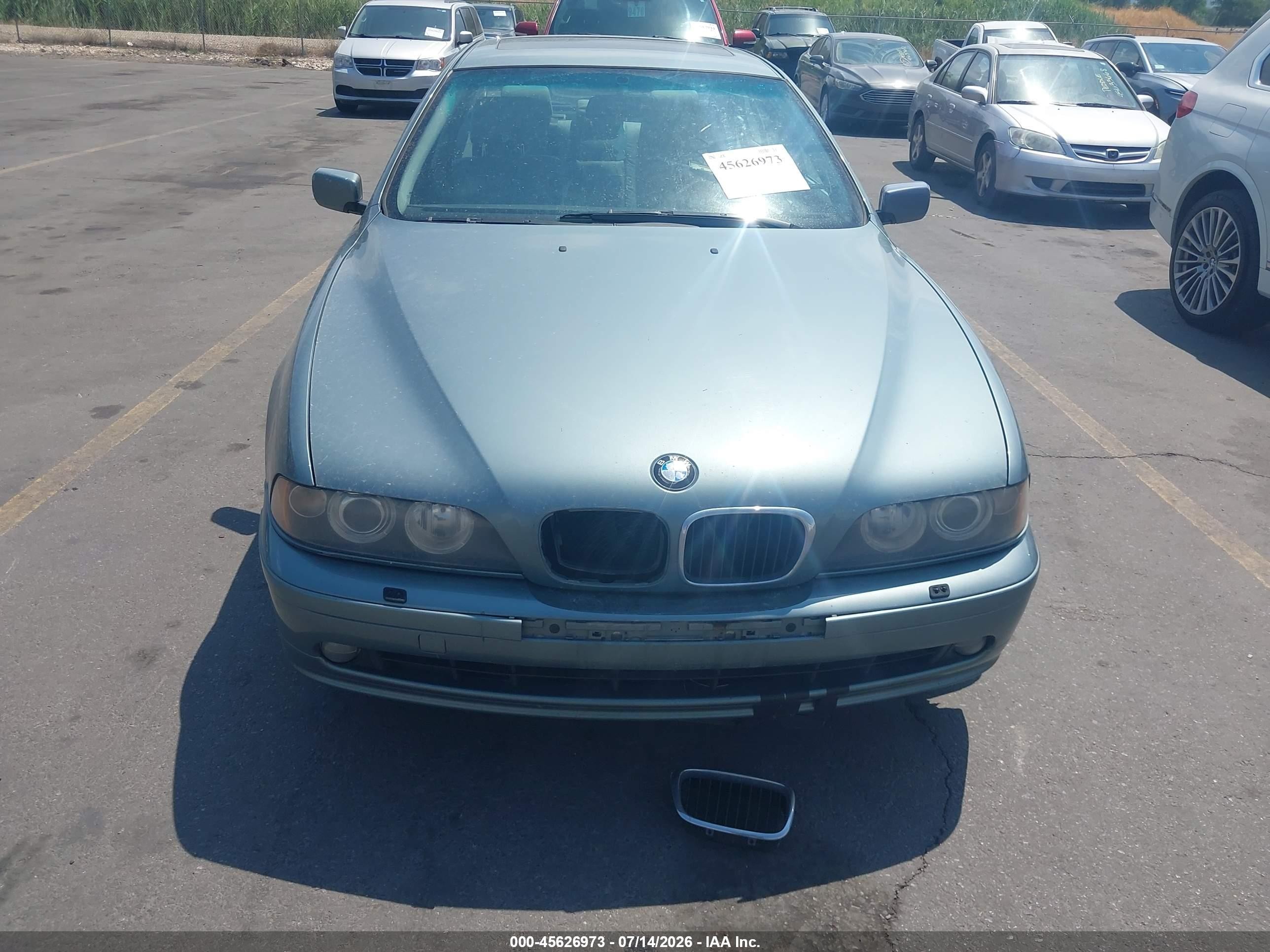 2002 Bmw 5 Series 525ia Green vin: WBADT43462GY40970
