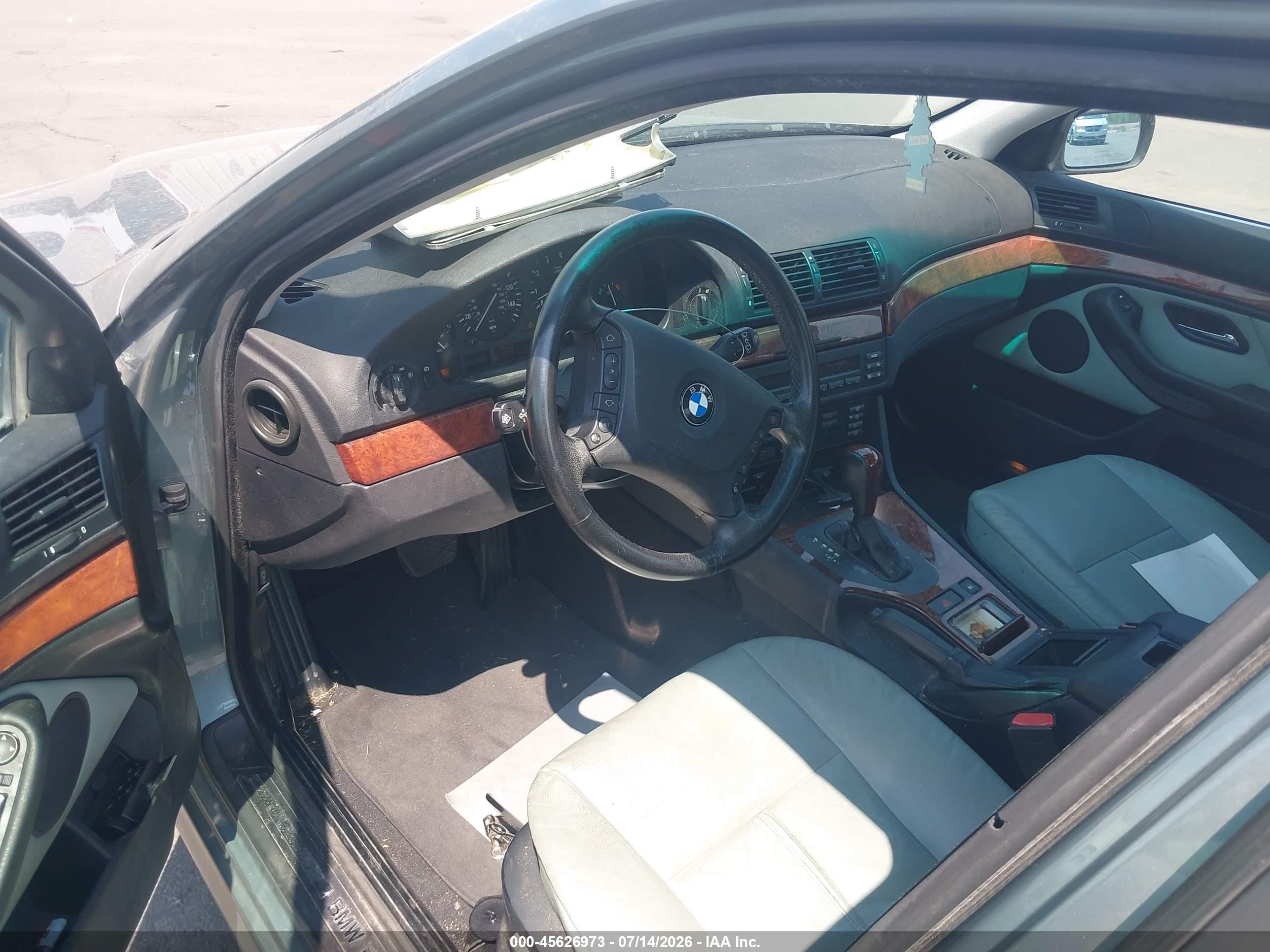 2002 Bmw 5 Series 525ia Green vin: WBADT43462GY40970