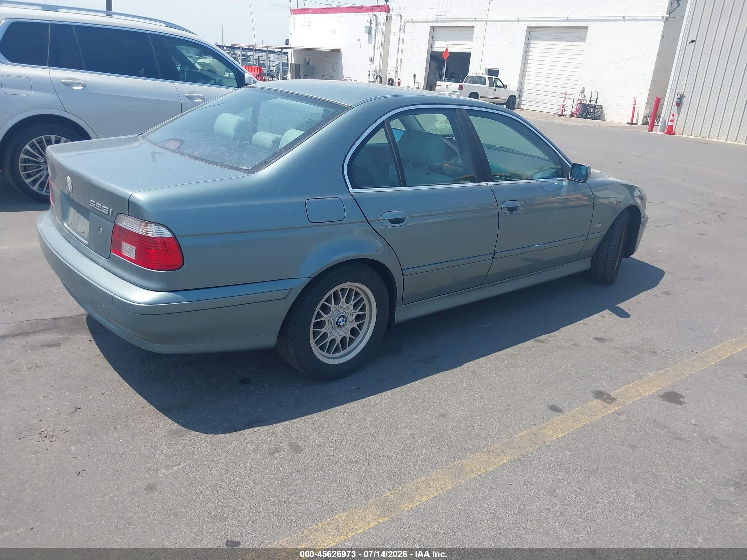2002 Bmw 5 Series 525ia Green vin: WBADT43462GY40970