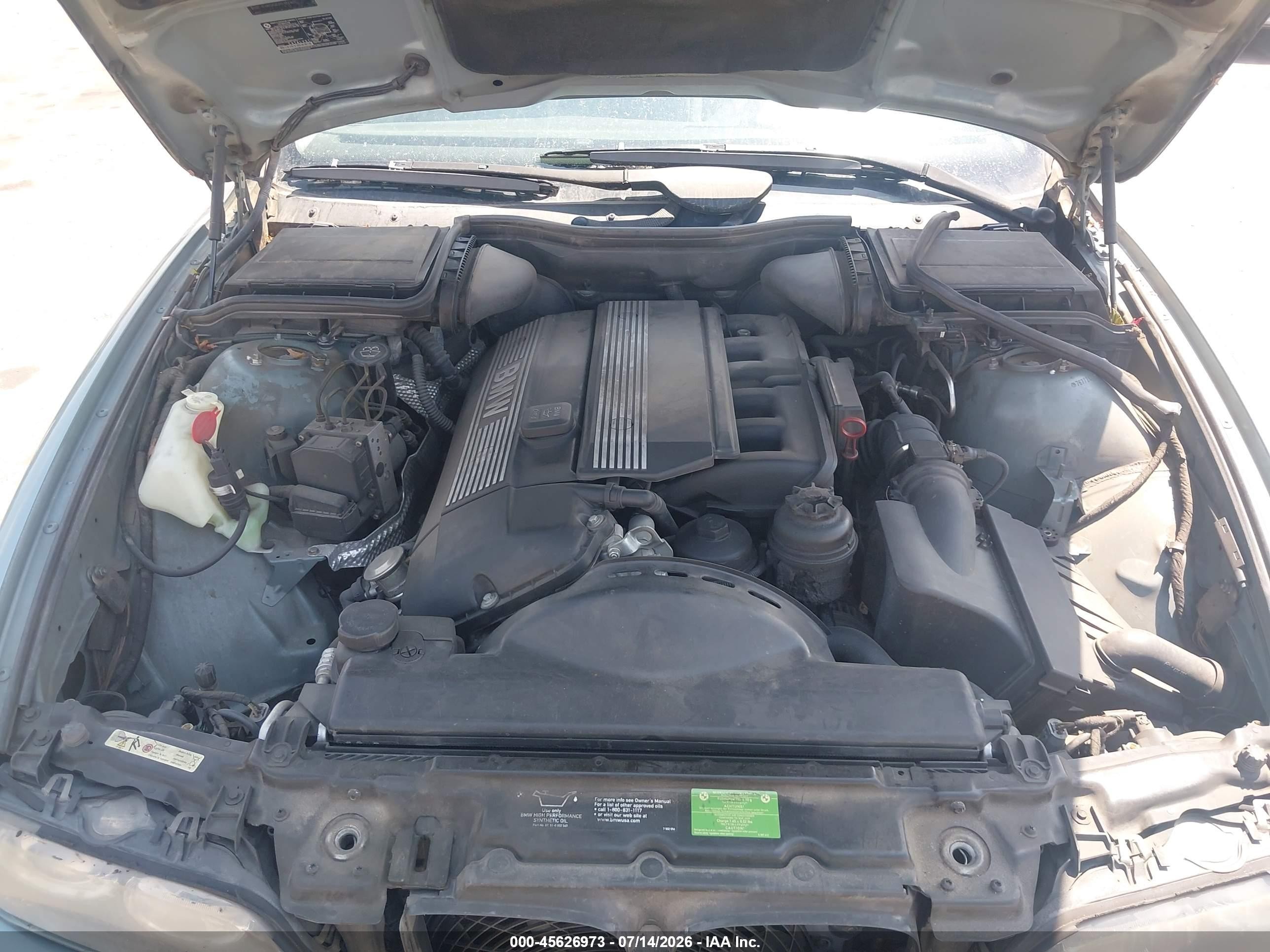 2002 Bmw 5 Series 525ia Green vin: WBADT43462GY40970