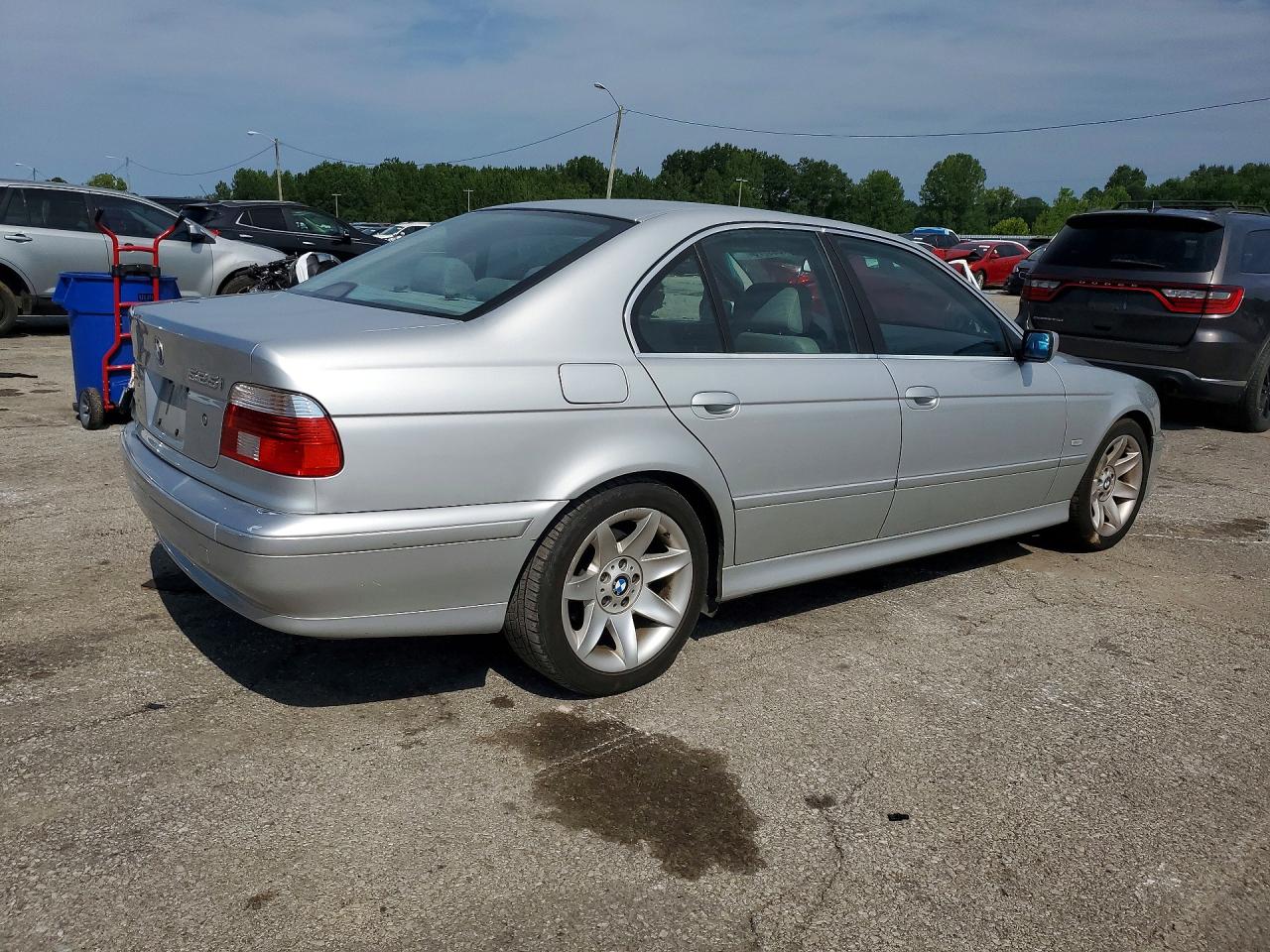 2003 Bmw 525 I Automatic Silver vin: WBADT43493GY99805