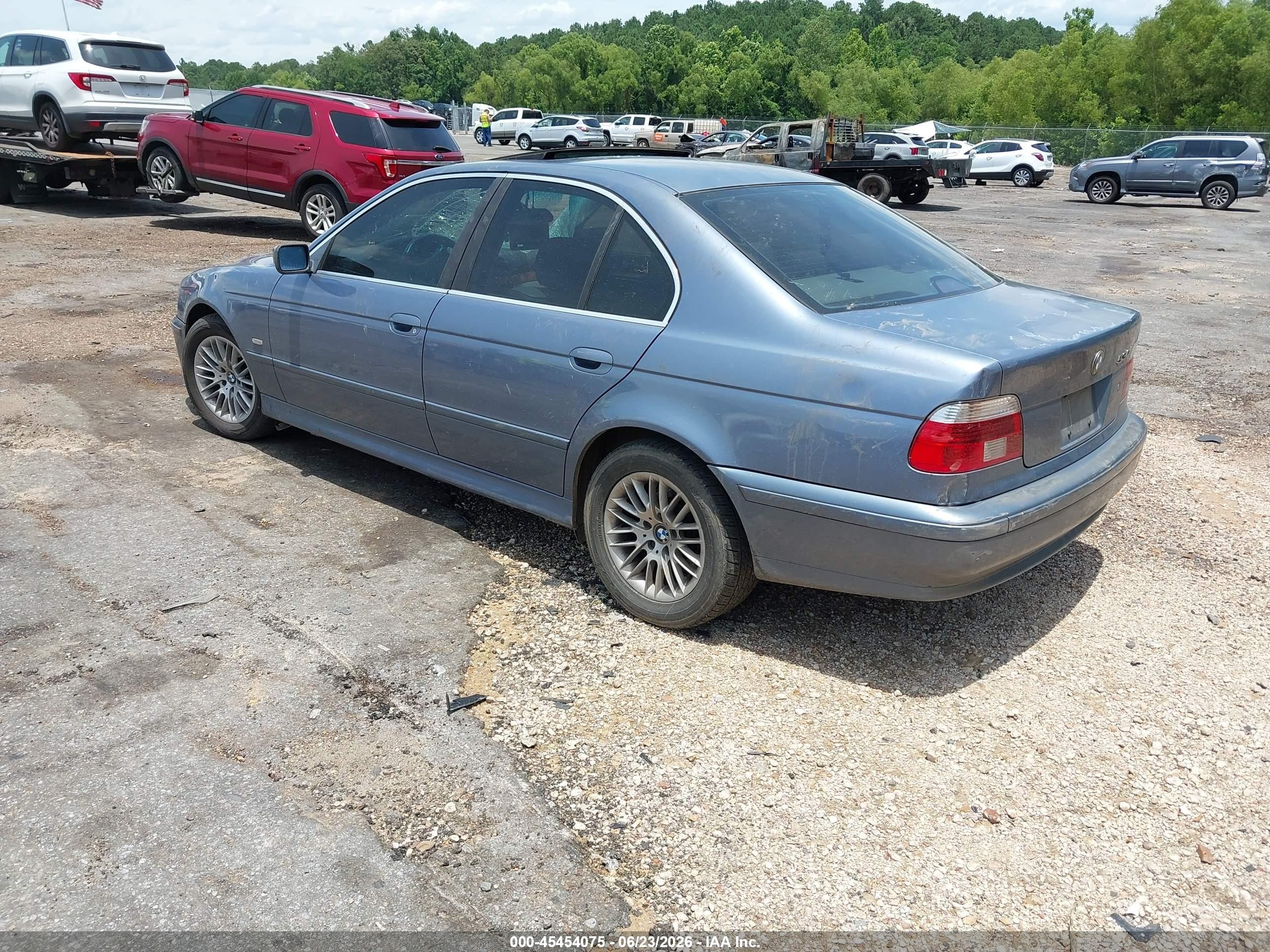 2003 Bmw 5 Series 530ia Blue vin: WBADT63403CK28753