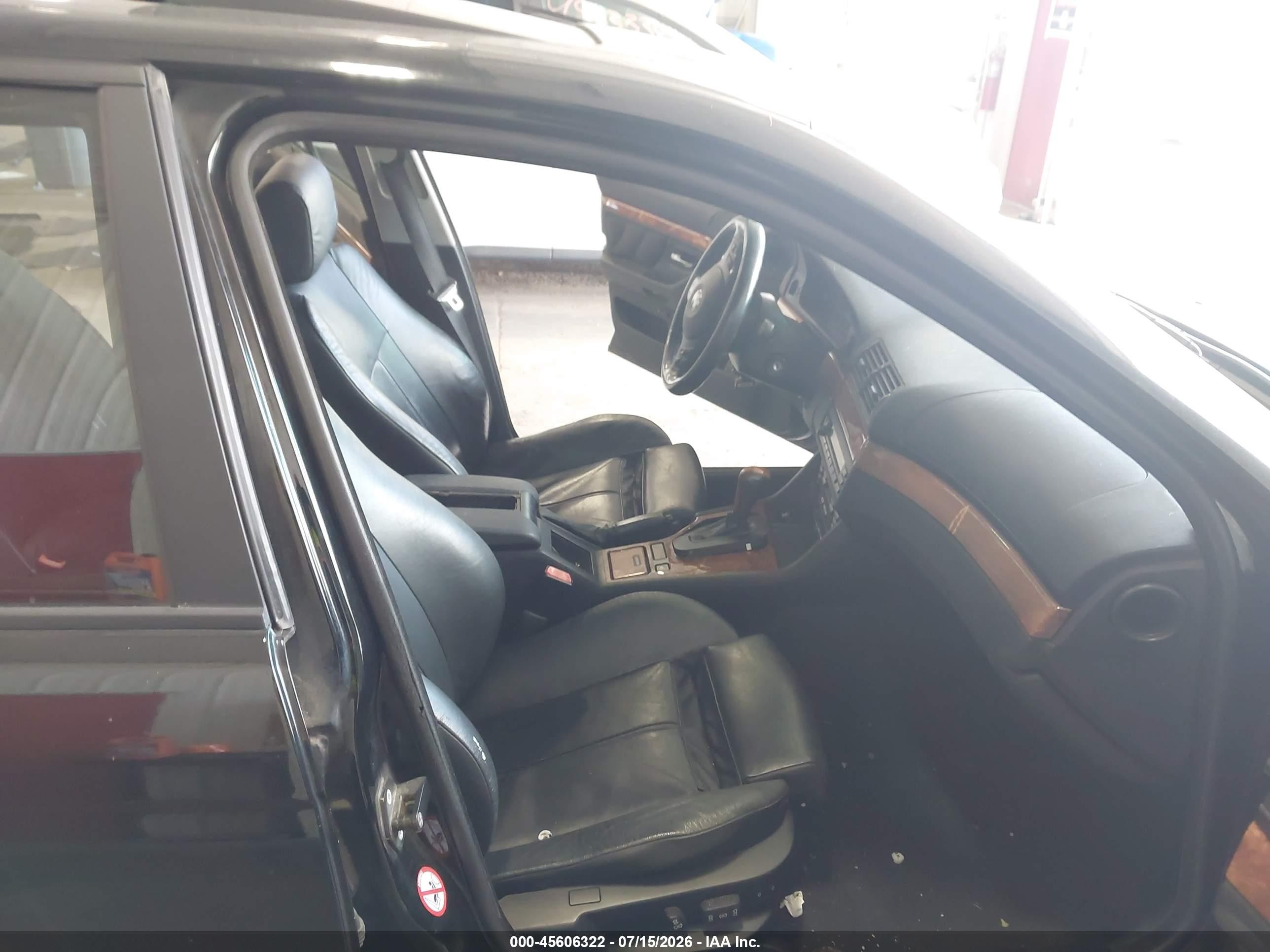 2002 Bmw 5 Series 530ia Black vin: WBADT63412CH92400