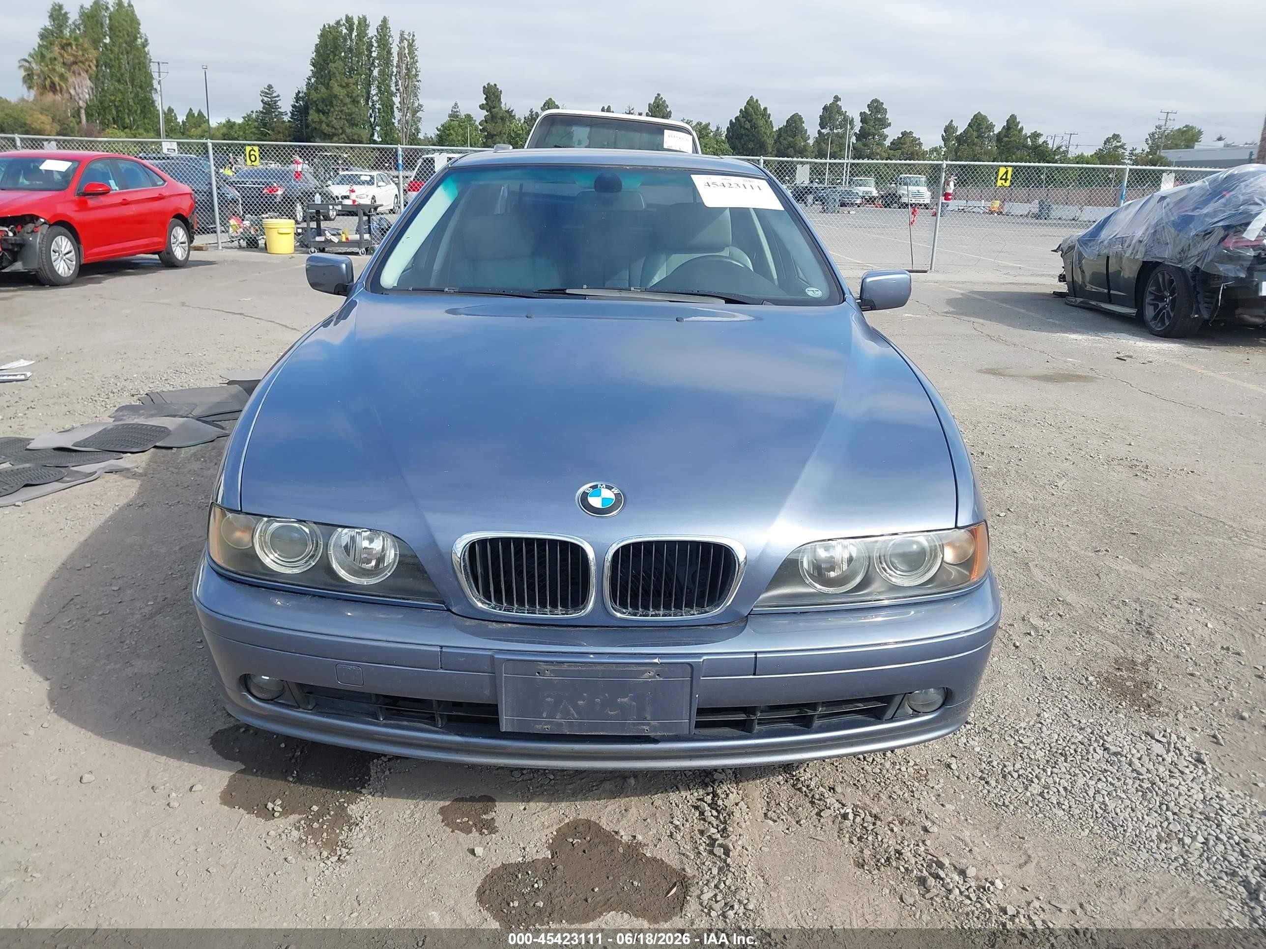 2003 Bmw 530ia Light Blue vin: WBADT63423CK29127