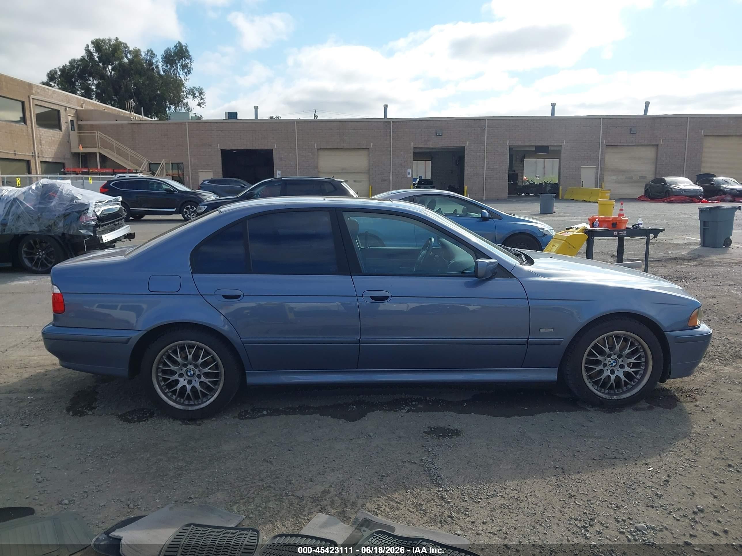 2003 Bmw 530ia Light Blue vin: WBADT63423CK29127