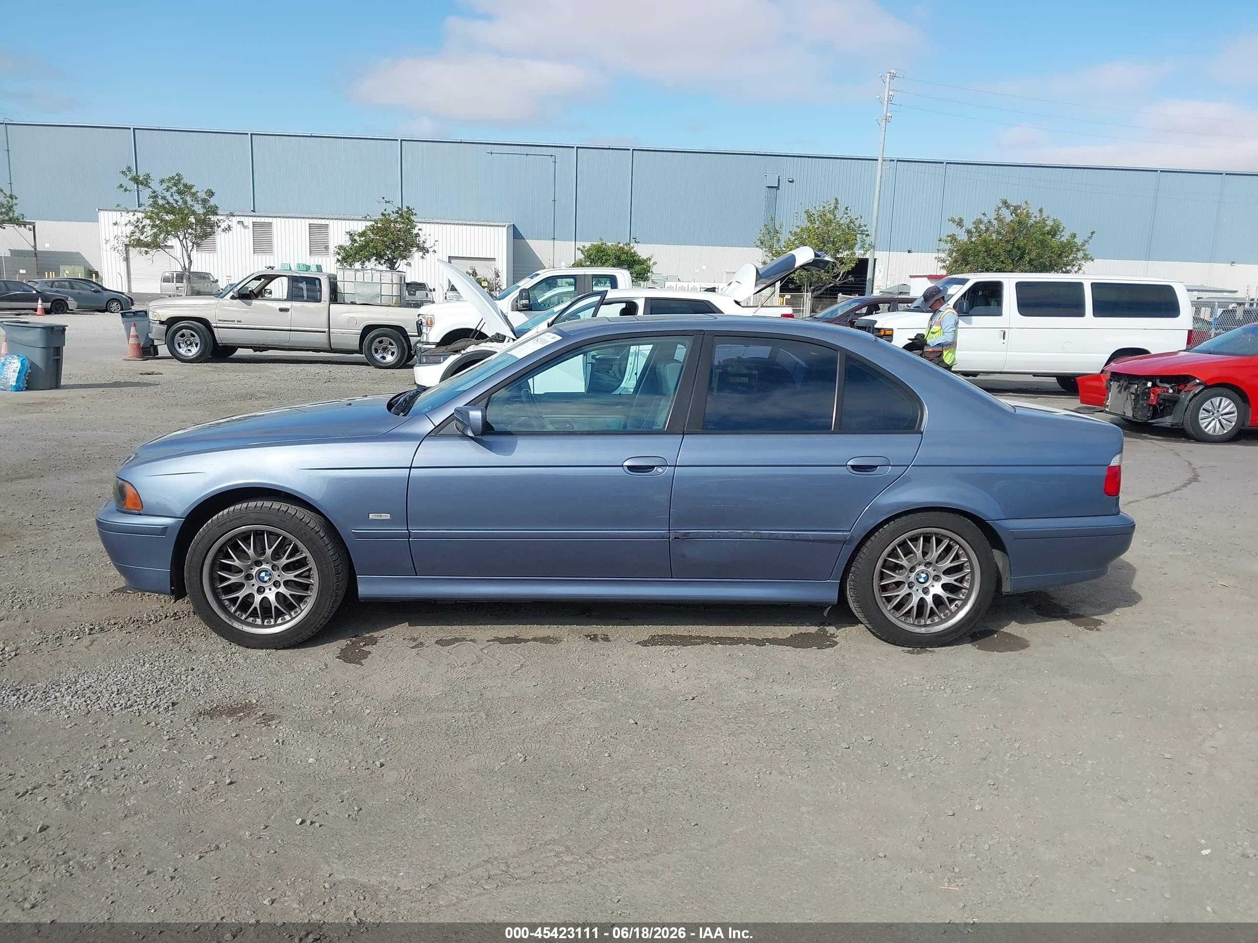 2003 Bmw 530ia Light Blue vin: WBADT63423CK29127