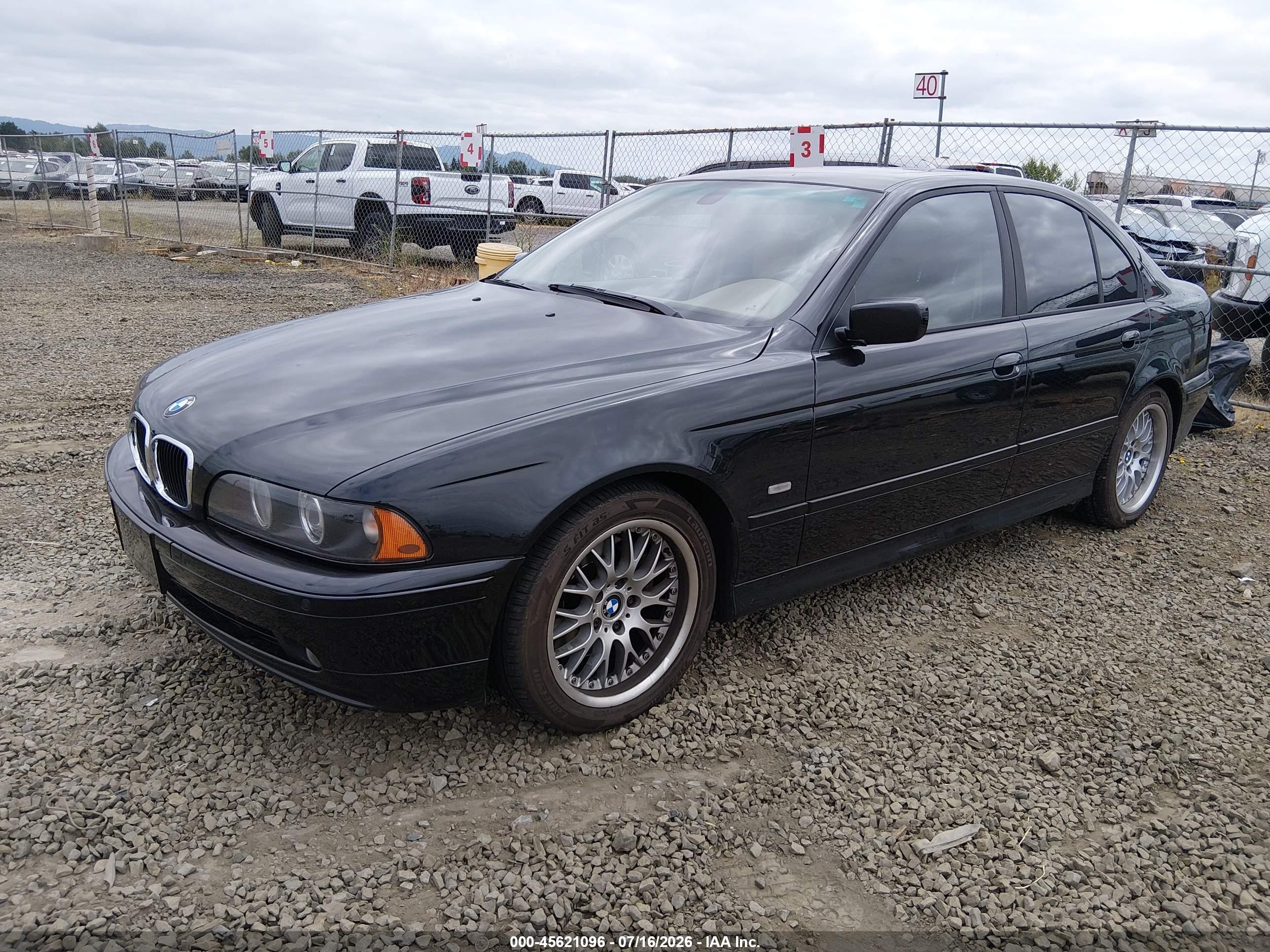2002 Bmw 5 Series 530ia Black vin: WBADT63442CH90432