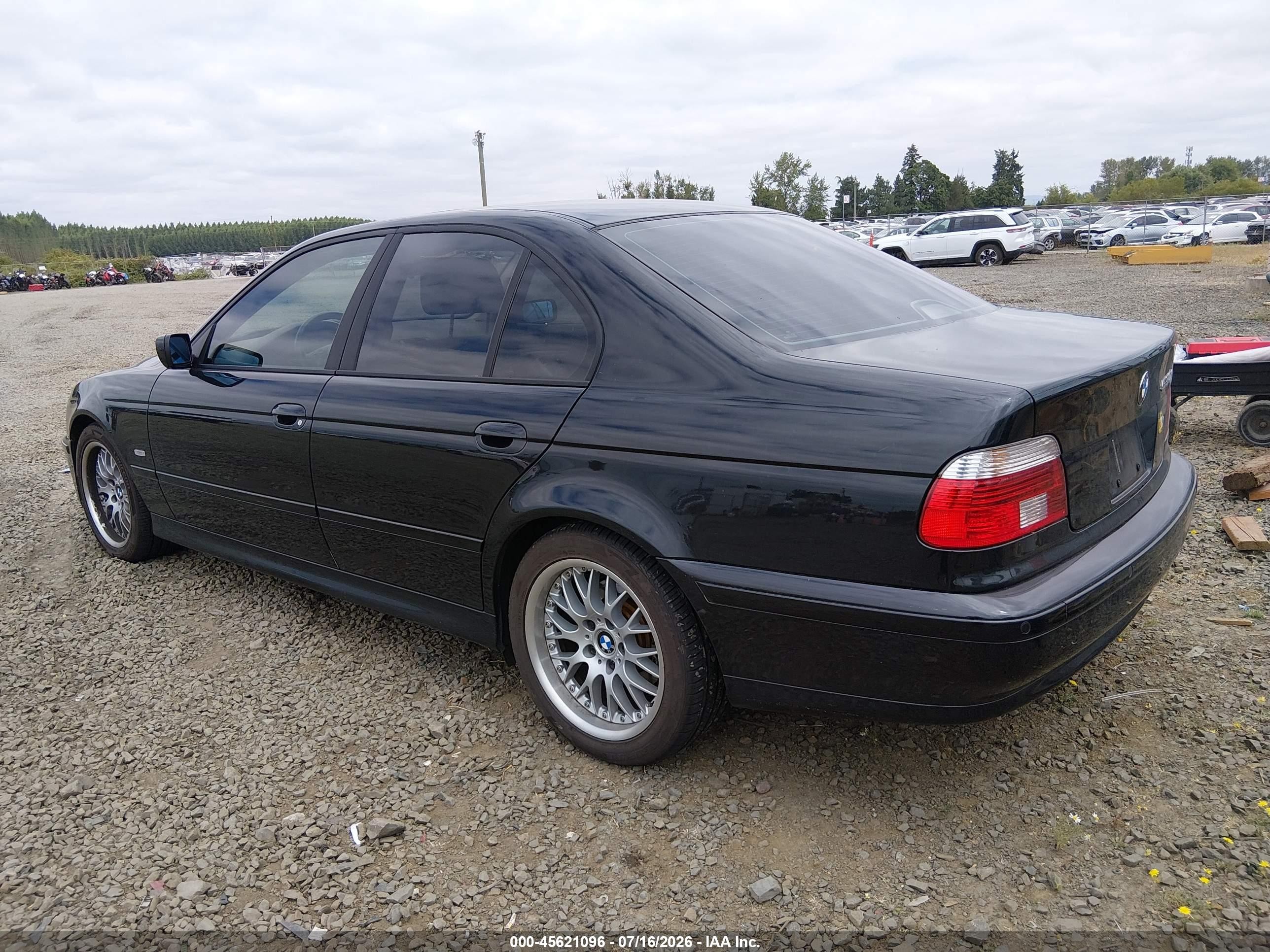 2002 Bmw 5 Series 530ia Black vin: WBADT63442CH90432