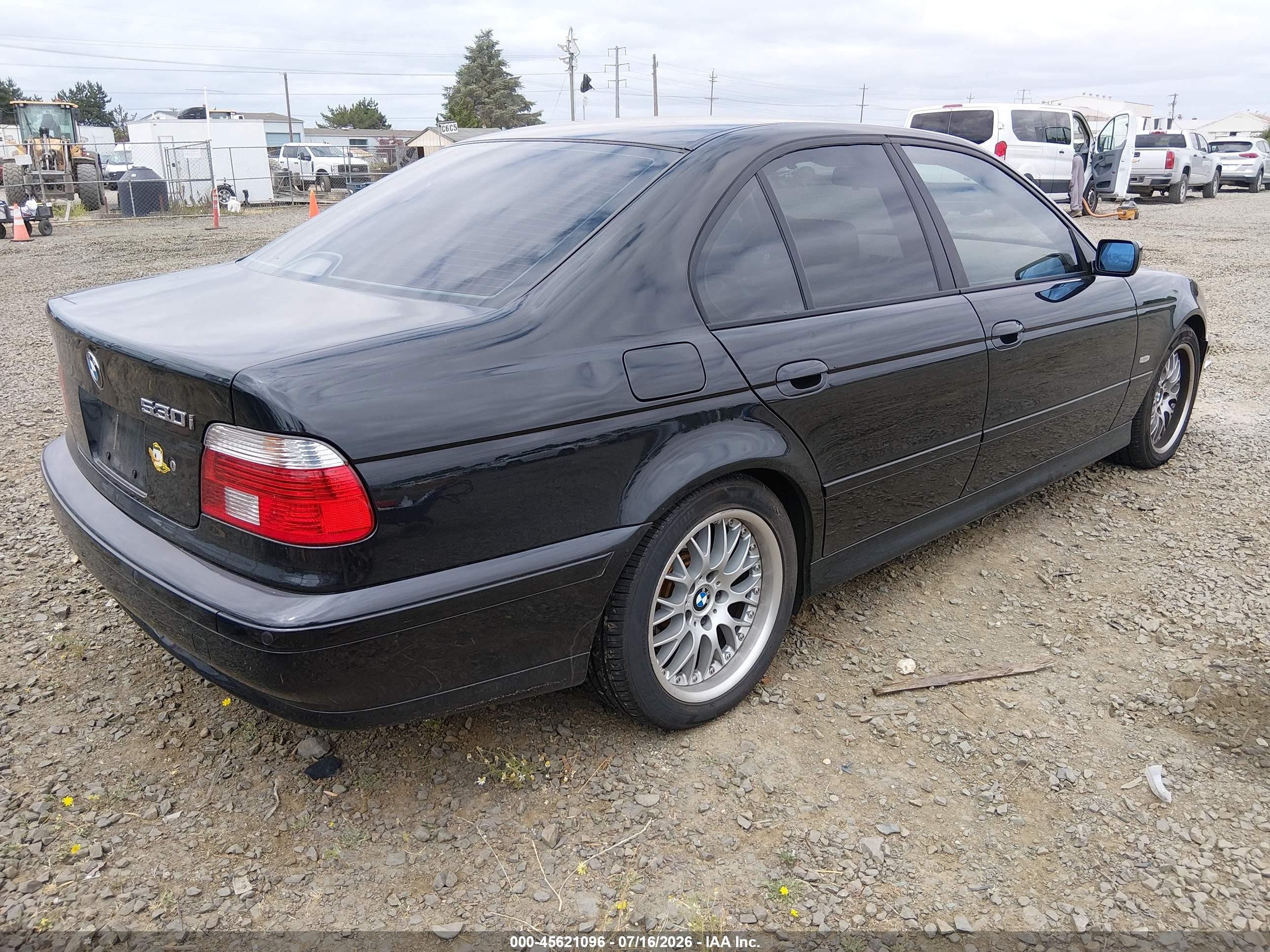2002 Bmw 5 Series 530ia Black vin: WBADT63442CH90432