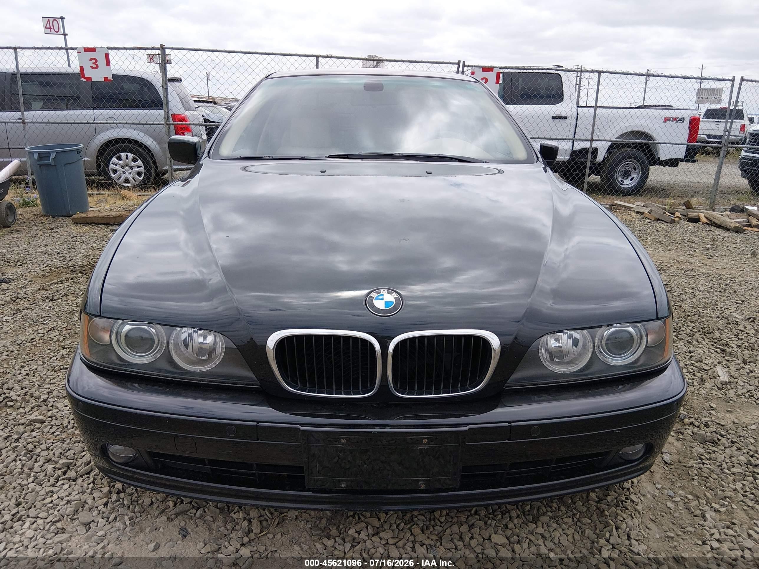 2002 Bmw 5 Series 530ia Black vin: WBADT63442CH90432