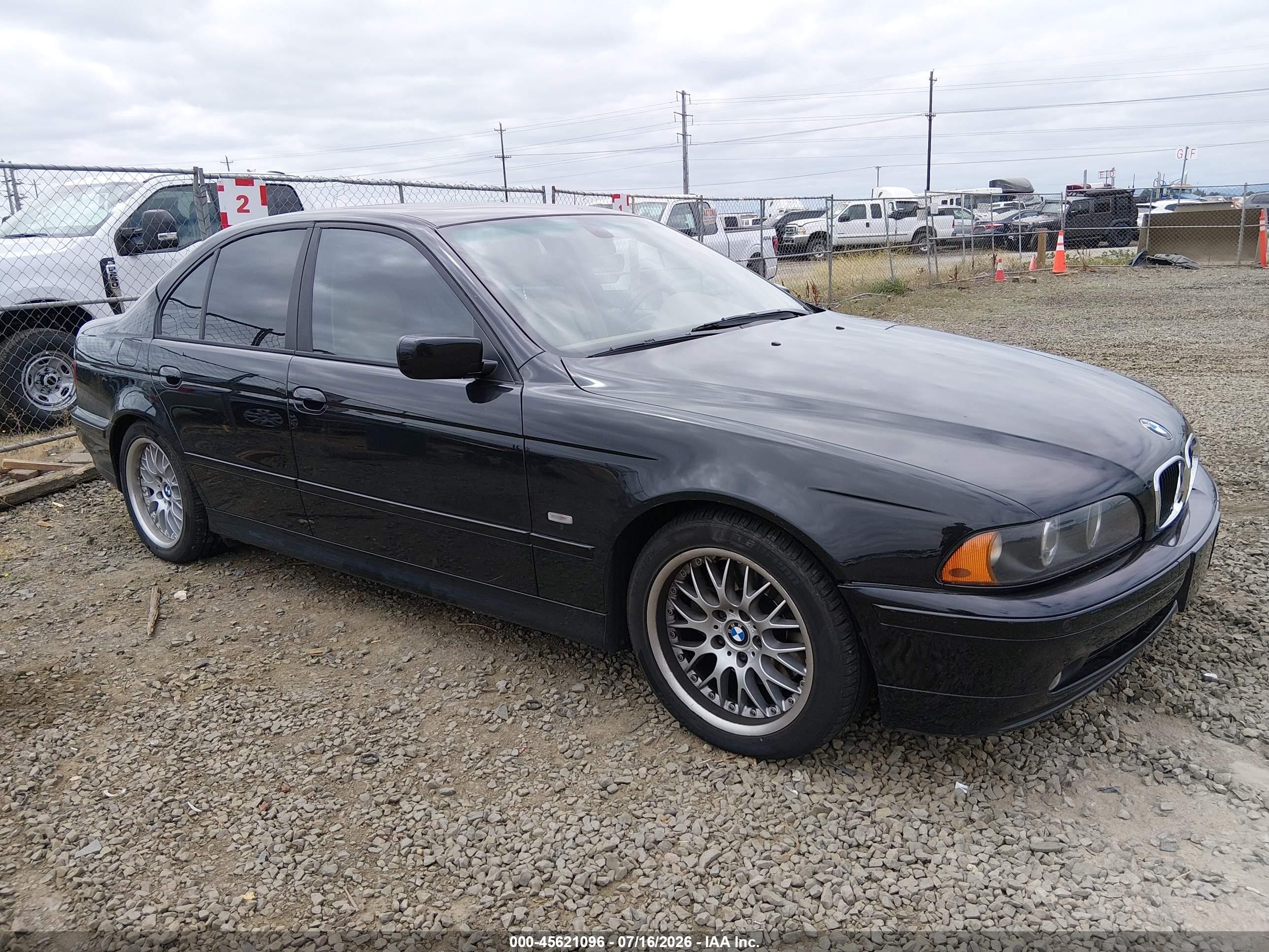 2002 Bmw 5 Series 530ia Black vin: WBADT63442CH90432