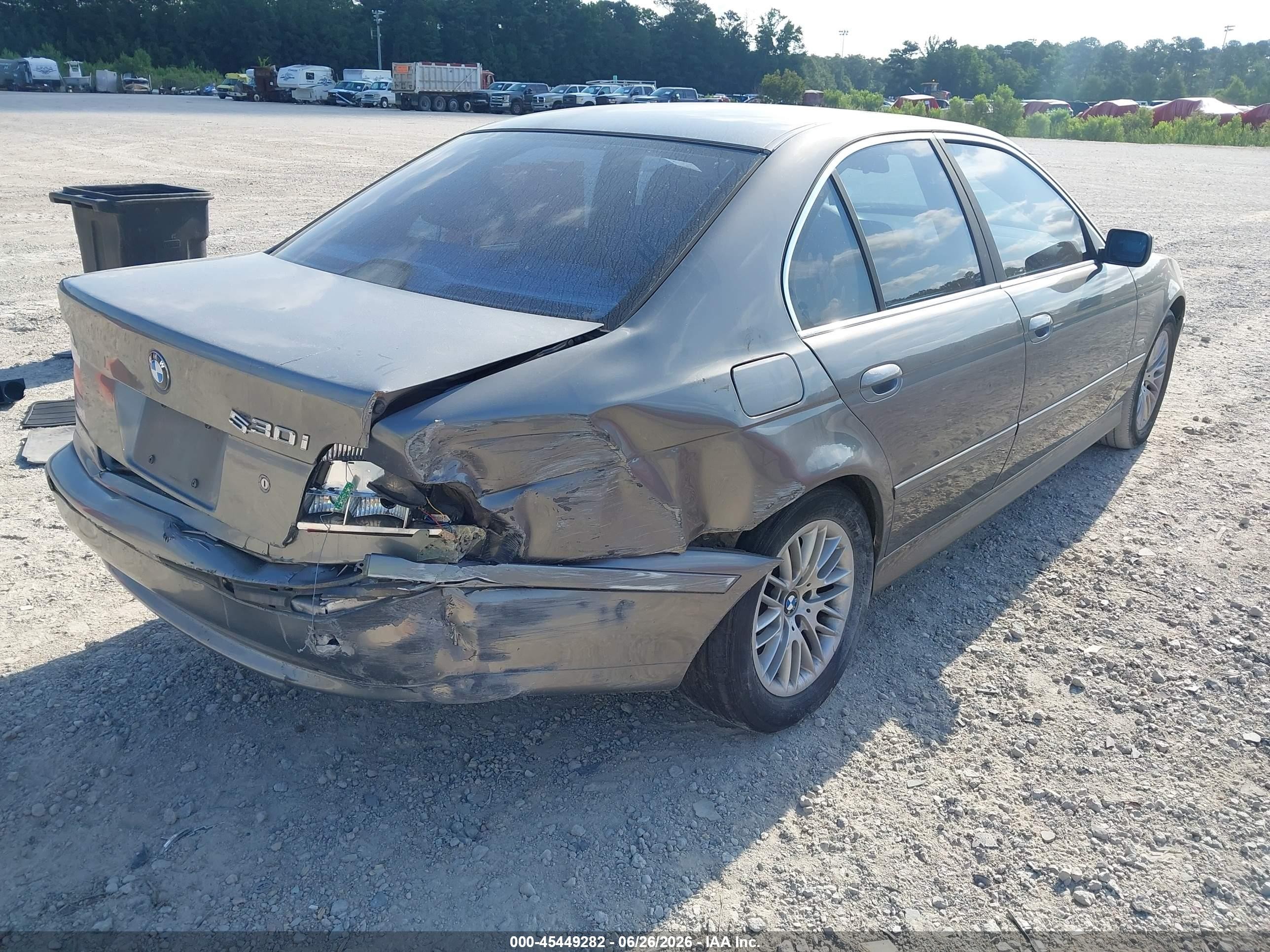 2003 Bmw 5 Series 530ia Gray vin: WBADT63443CK29923