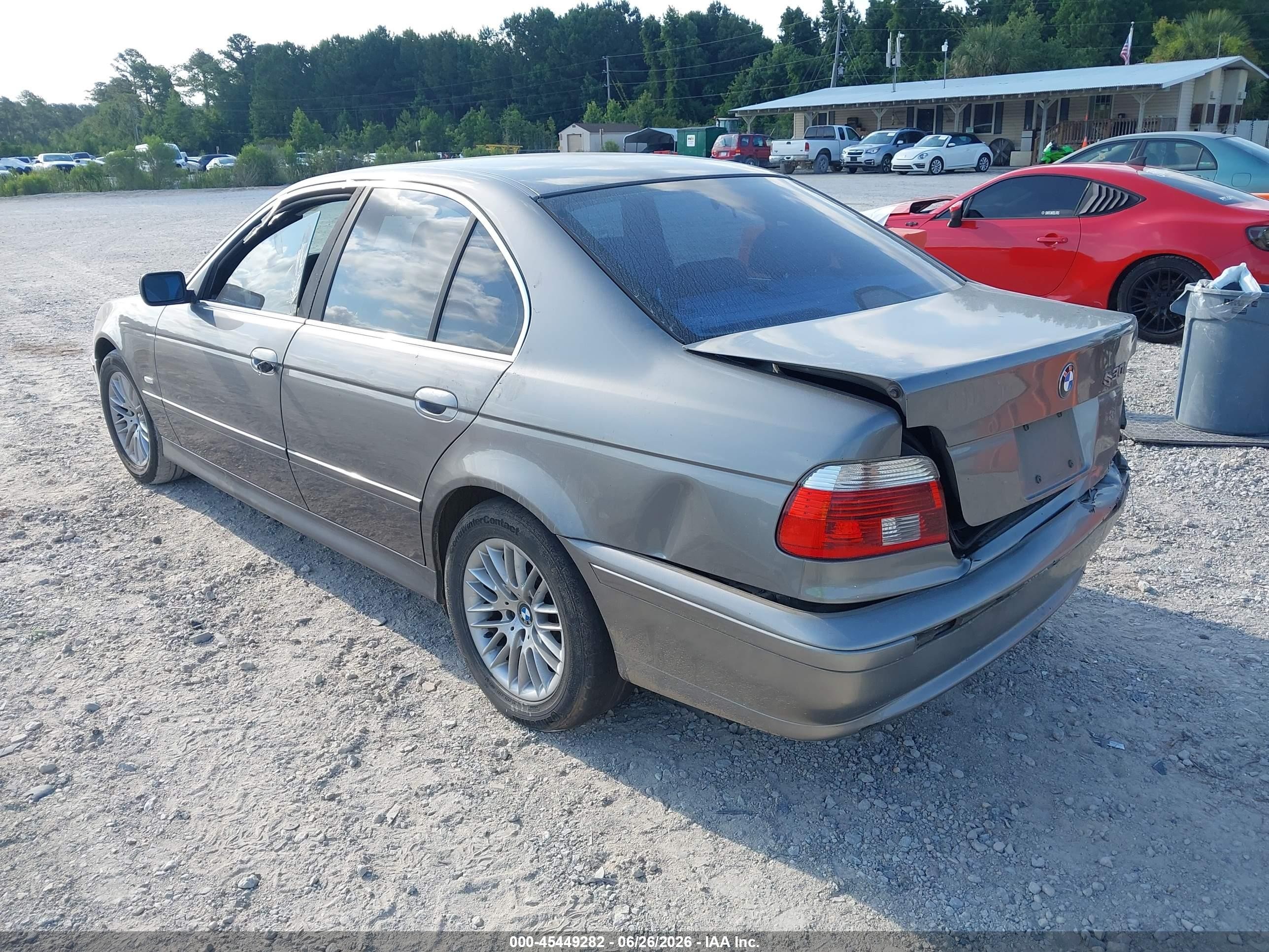 2003 Bmw 5 Series 530ia Gray vin: WBADT63443CK29923