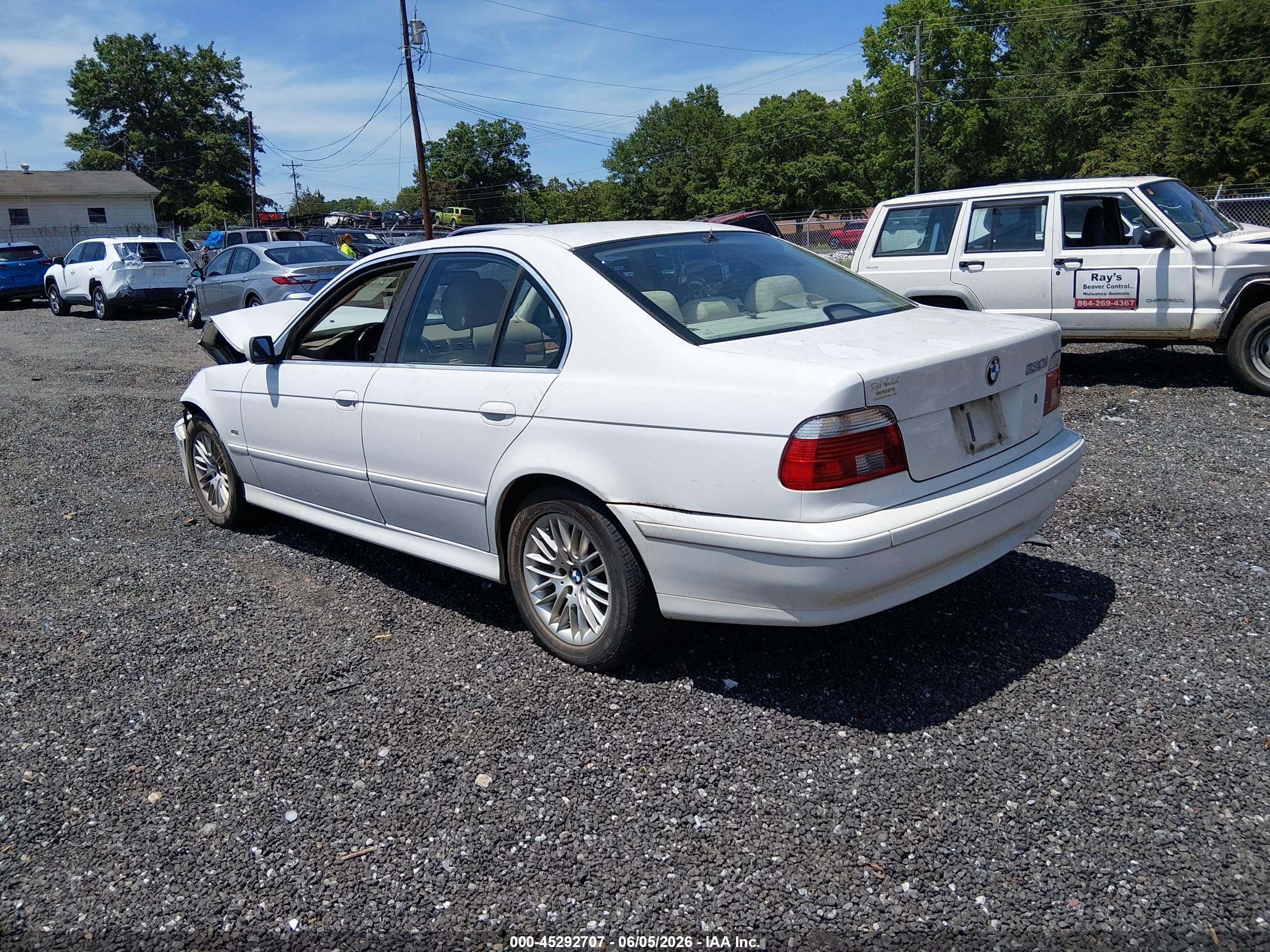 2002 Bmw 530ia White vin: WBADT63462CH89640